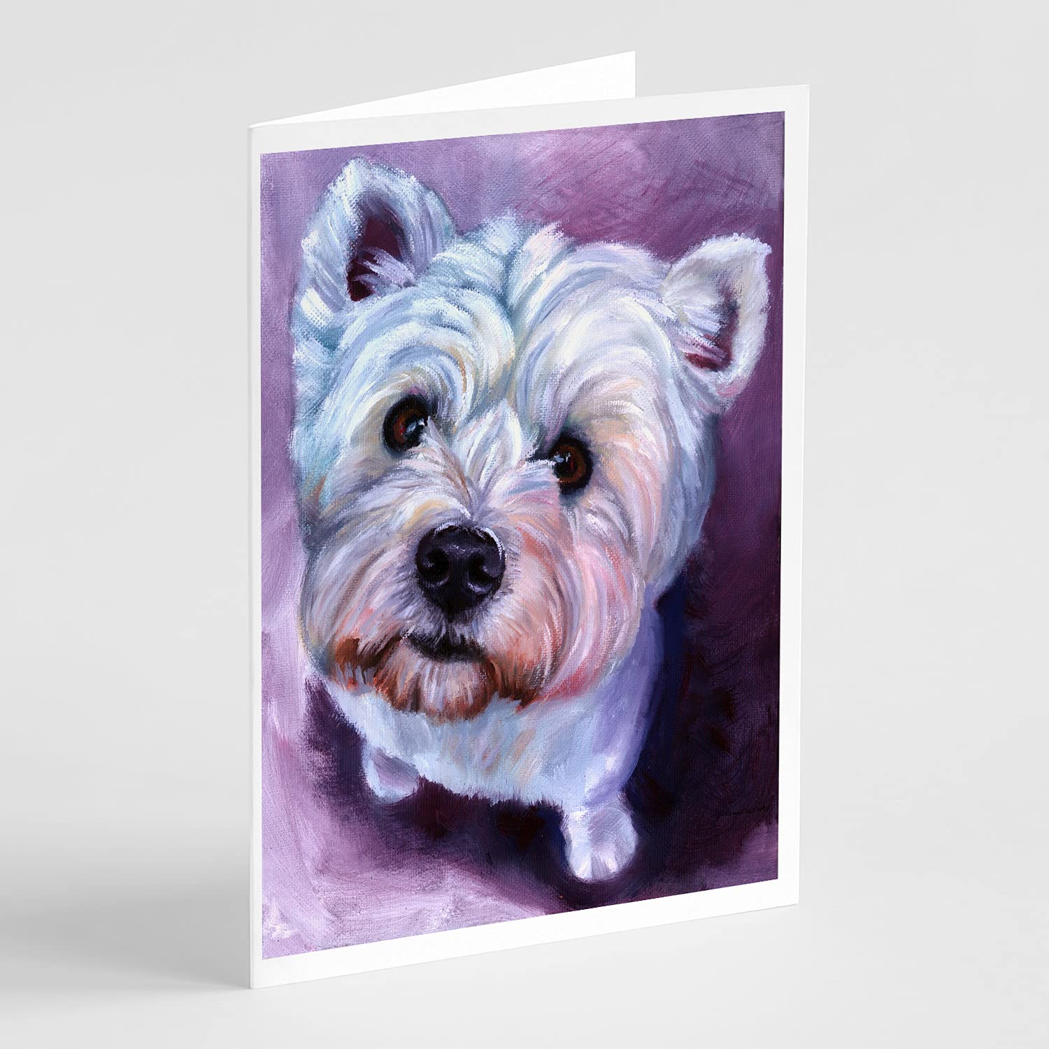 Whatsup Westie Greeting Cards and Envelopes - Pack of 8 Blank A7 Cards (5x7 Inches) for Birthdays, Thank You Notes & Special Occasions | Whimsical West Highland Terrier Design