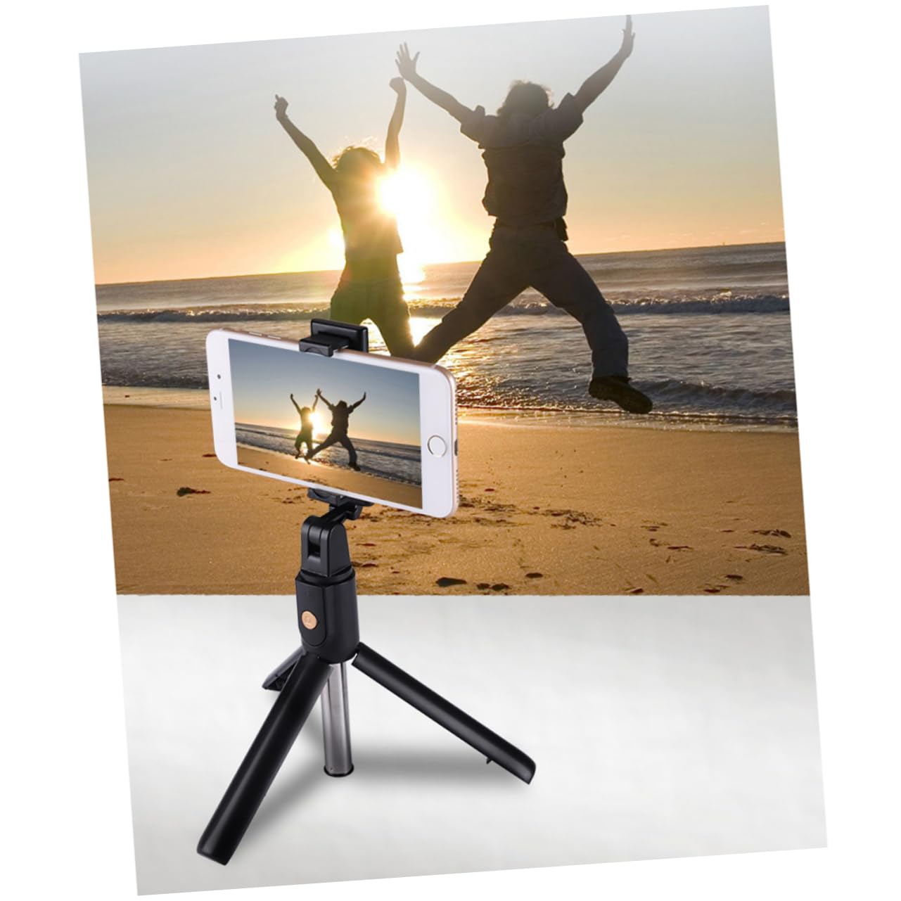 Uonlytech 3-Pack Mini Phone Tripod Stand - Adjustable Universal Cell Phone Tripod for iPhone, Samsung, Smartphones - Perfect for Tabletop, Desk, Vlogging, Selfies & Live Streaming