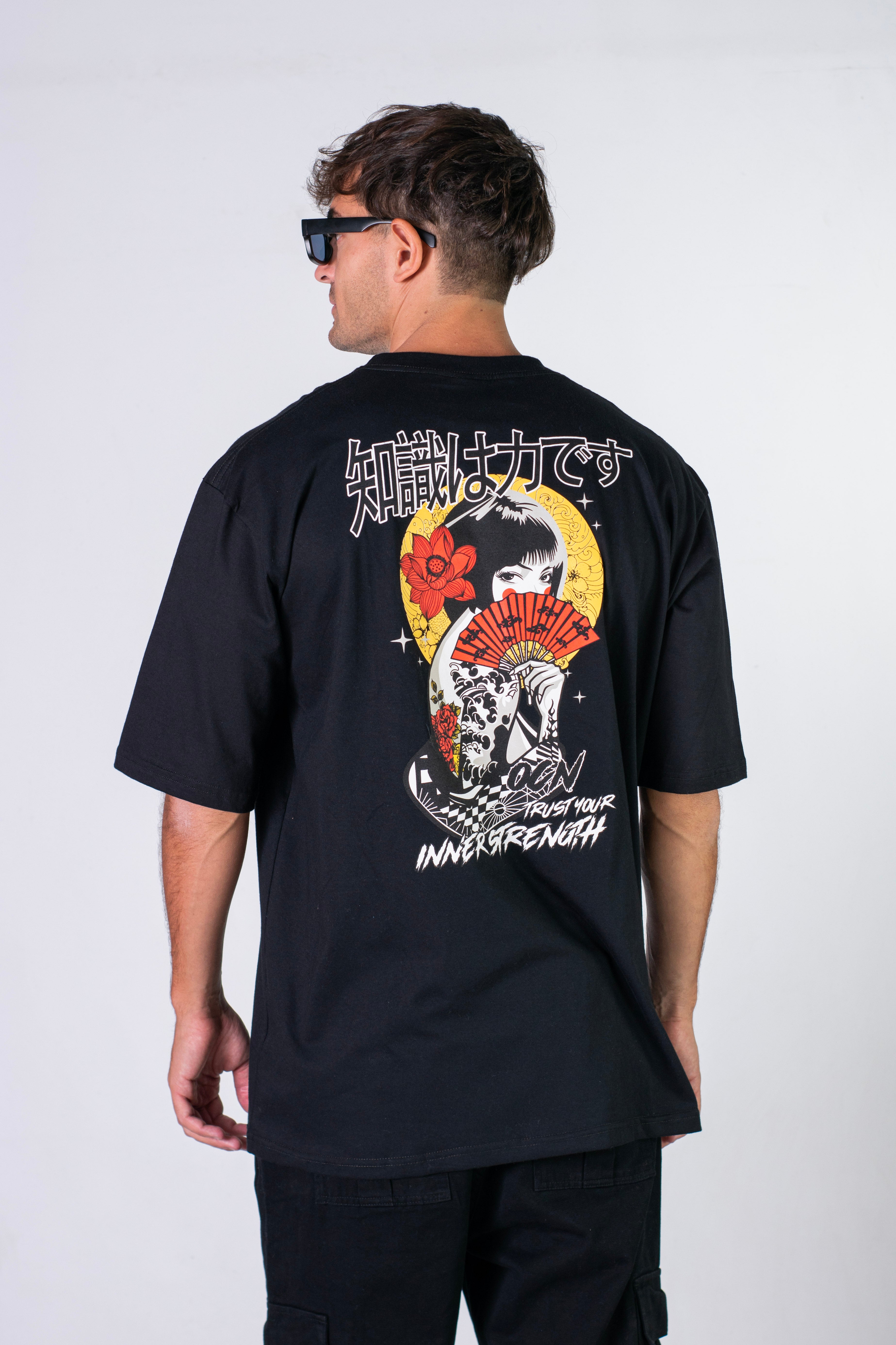Men's Ocn Orian Black T-Shirt - Comfortable Cotton Tee for Casual Wear, Gym & Everyday Outfits