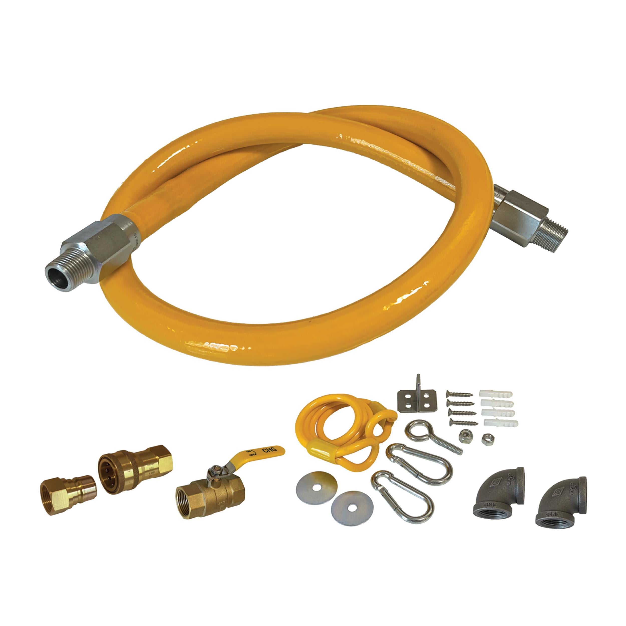 Component Encore 1 x 48 Gas Hose Connector Kit - Universal Propane & Natural Gas Fitting for Grills, Fire Pits & Outdoor Appliances - Perfect for BBQ, Patio Heating & Camping Equipment