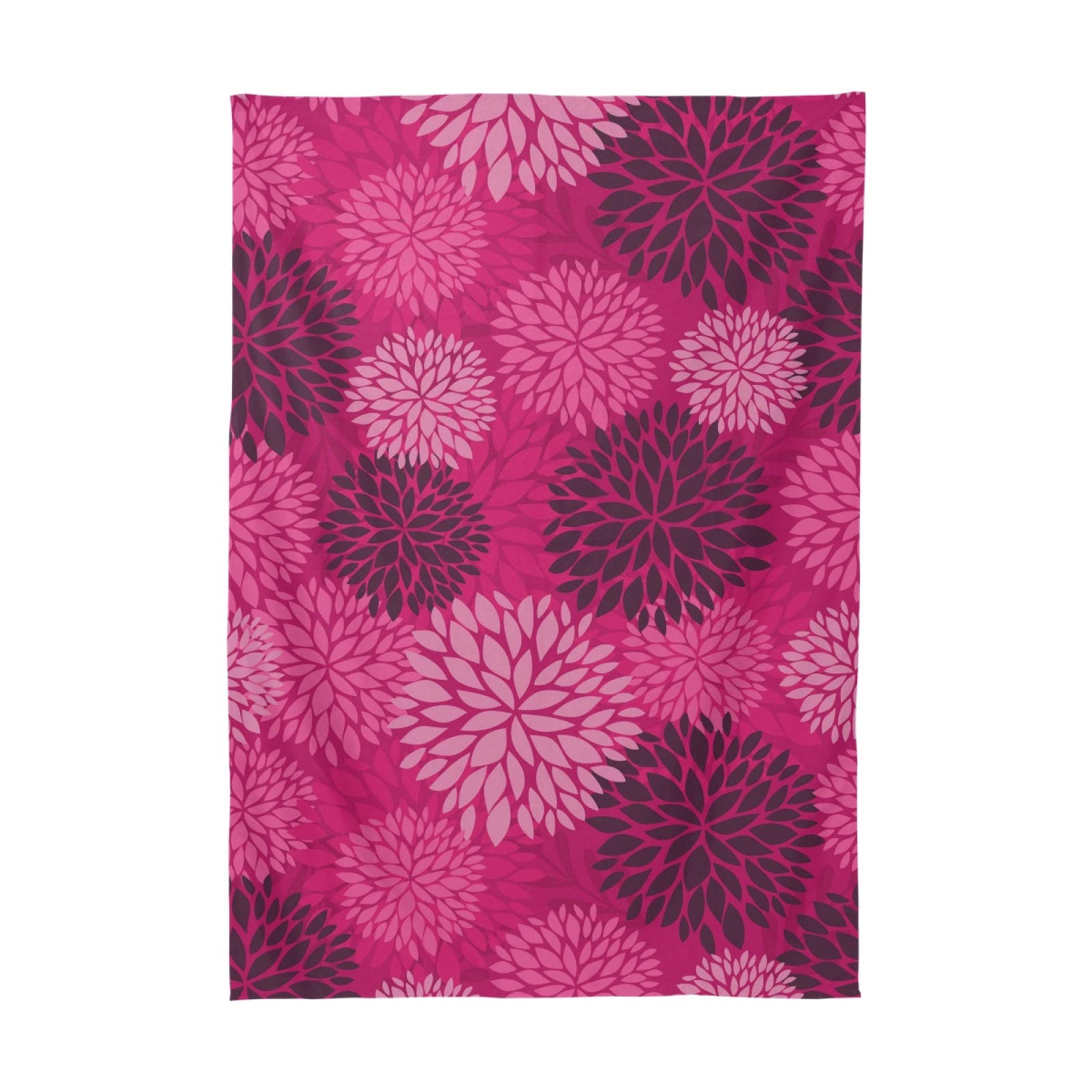 Abstract Dahlia Red Polyester Tablecloth 54 x 72 Inch - Rectangle Party Table Cover for Dinner Decorations, Holiday Celebrations & Wedding Reception Decor