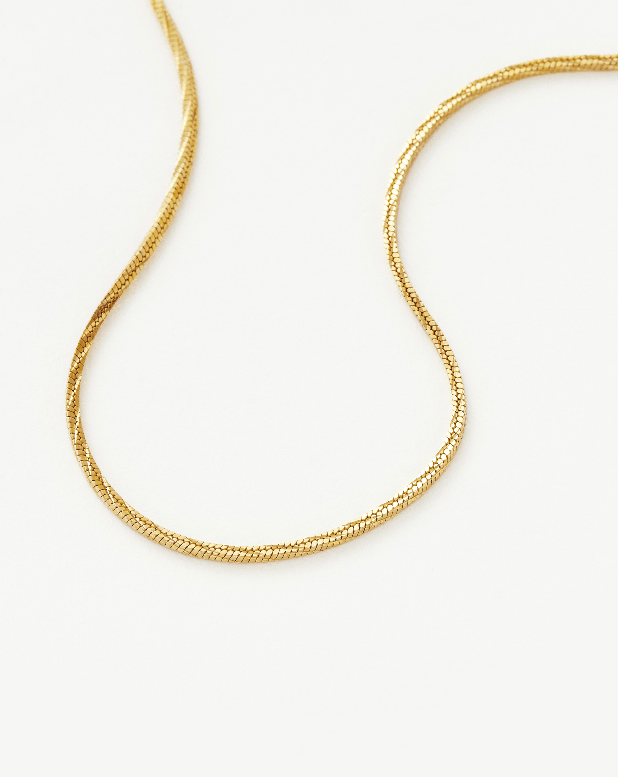 Savi Square Snake Chain Necklace for Women - 18K Gold Plated Stainless Steel Dainty Layering Jewelry - Perfect for Everyday Wear, Gift Giving & Special Occasions