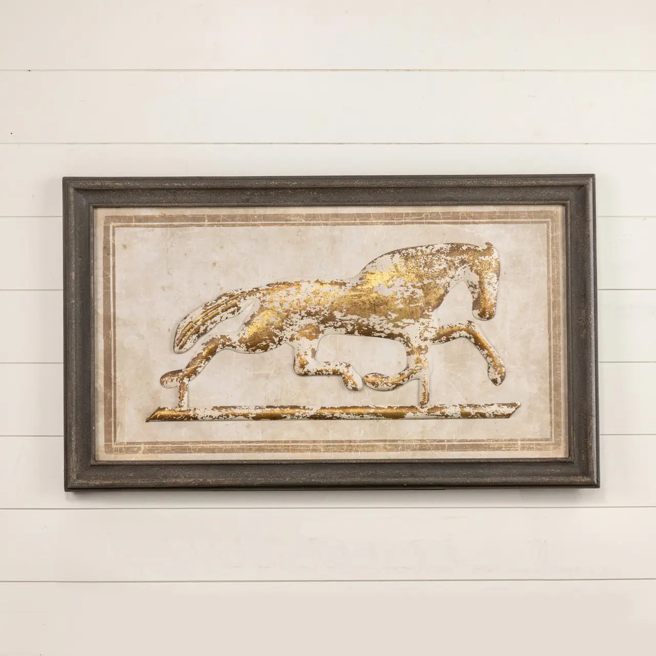 Framed Metal Horse Wall Art - Elegant Home & Office Decor for Western & Rustic Interiors | Perfect for Living Room, Bedroom, or Cowboy-Themed Spaces