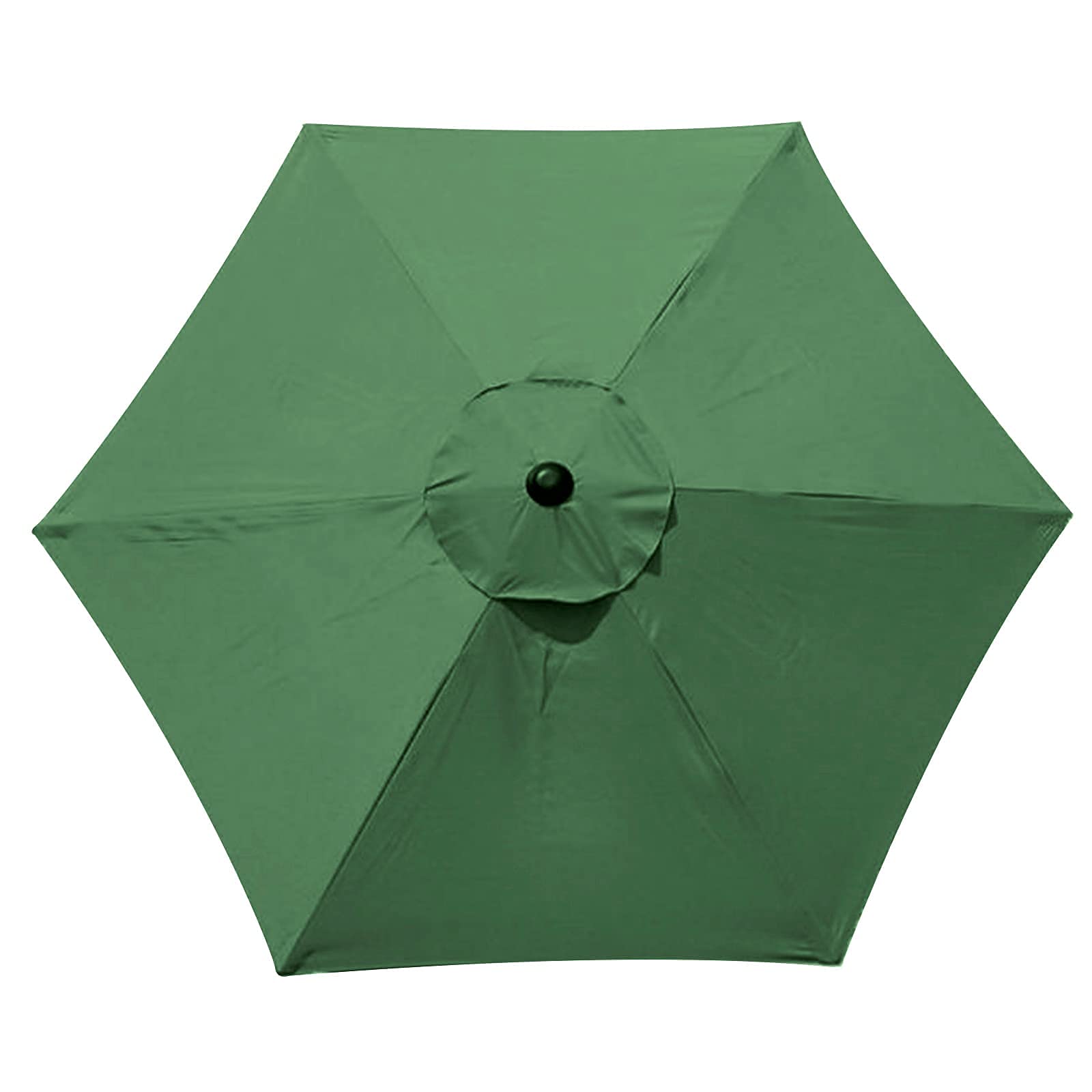 6.3Ft Replacement Canopy for Patio Umbrella - 6-Rib Market Table Umbrella Top (Green) | Outdoor Dining, Poolside Lounging & Backyard Shade Solution