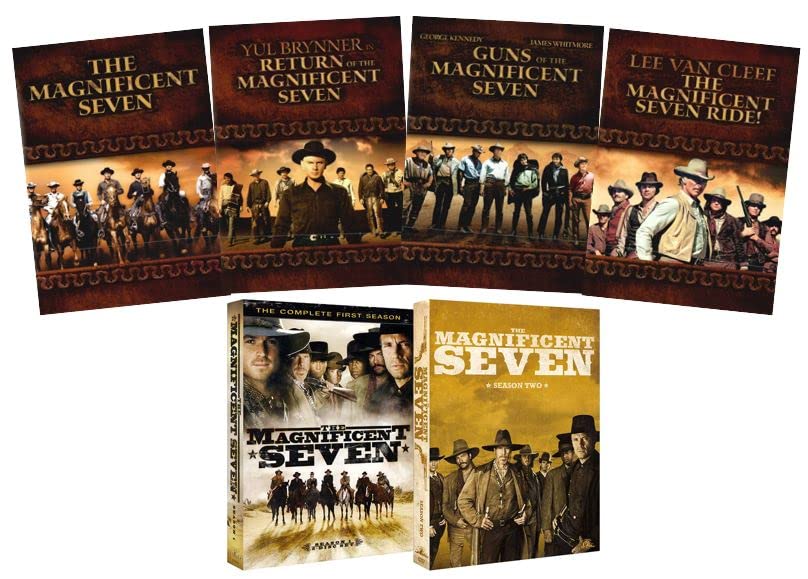 The Magnificent Seven Complete Western Movie Collection (4 Films + TV Series Seasons 1-2) - Guns of The Magnificent Seven, Magnificent Seven Ride, Return of The Magnificent Seven | Classic Western Action Films for Movie Nights & Western Fans
