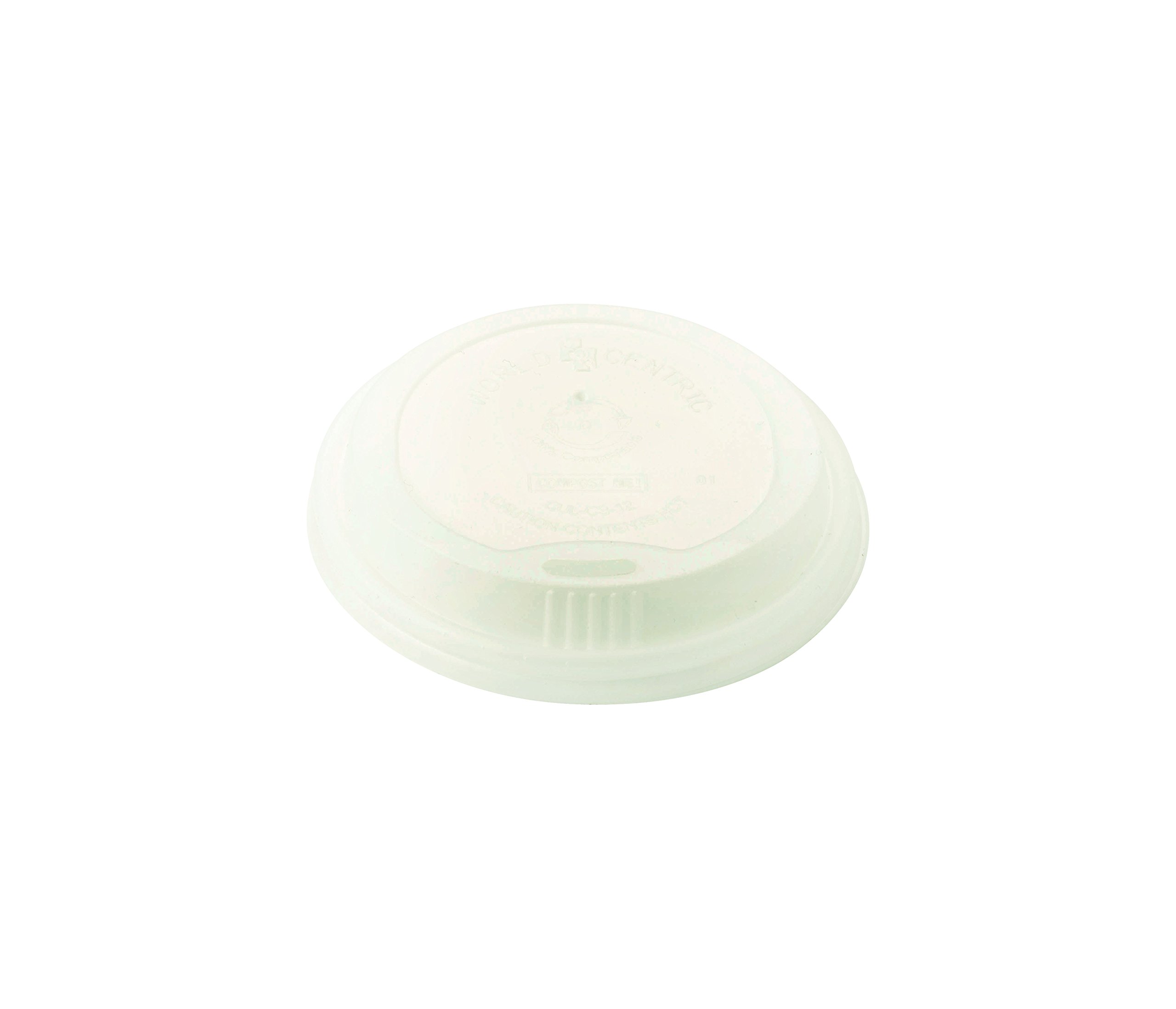 World Centric CULCS12 PLA Compostable Lids for 10-20 oz Hot Cups - 1000 Pack | Eco-Friendly Coffee Cup Lids for Cafes, Offices & Takeout Services