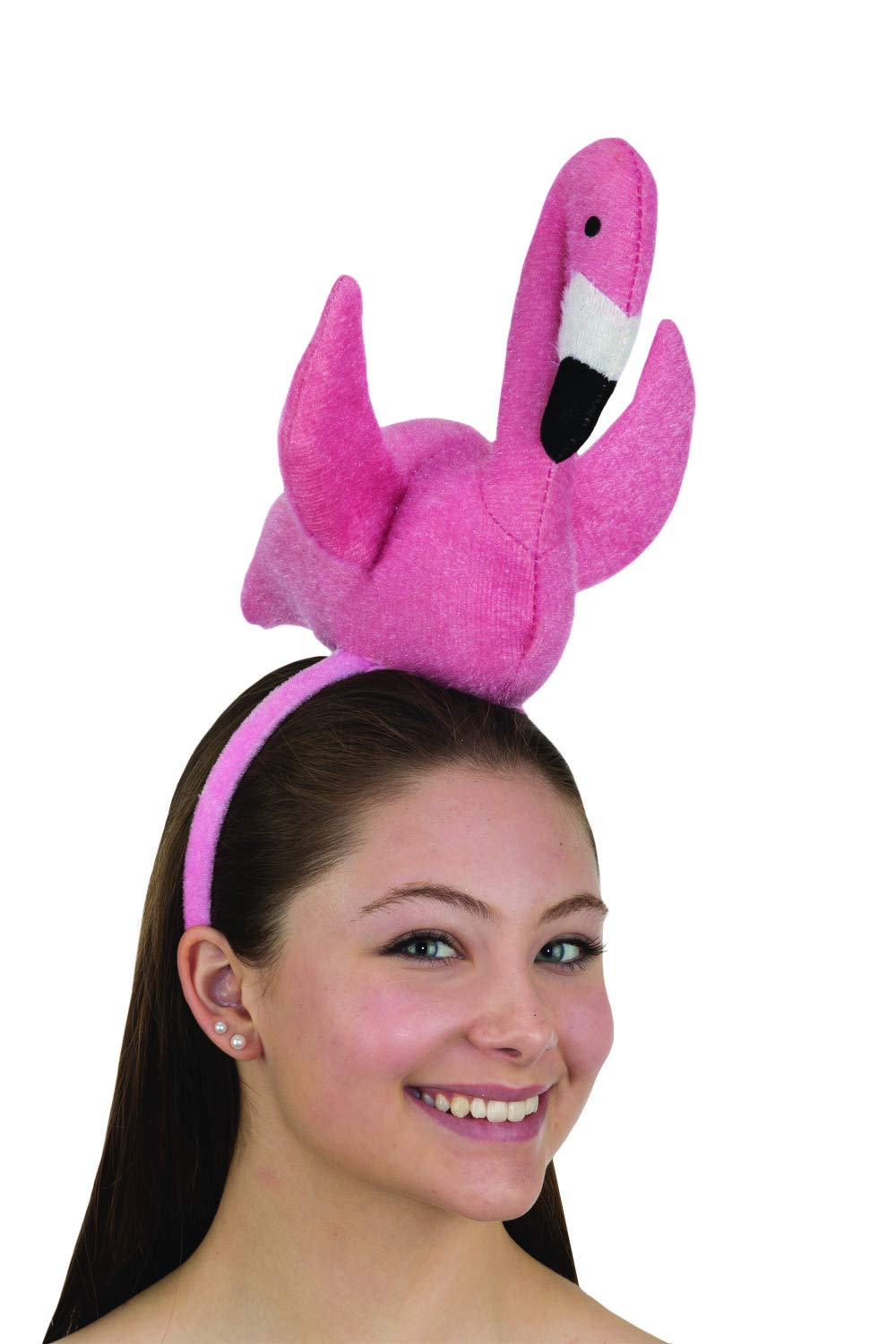 Pink Flamingo Headpiece - Fun Bird Costume Accessory for Adults, Men & Women - Perfect Novelty Gag Gift for Halloween, Parties & Themed Events