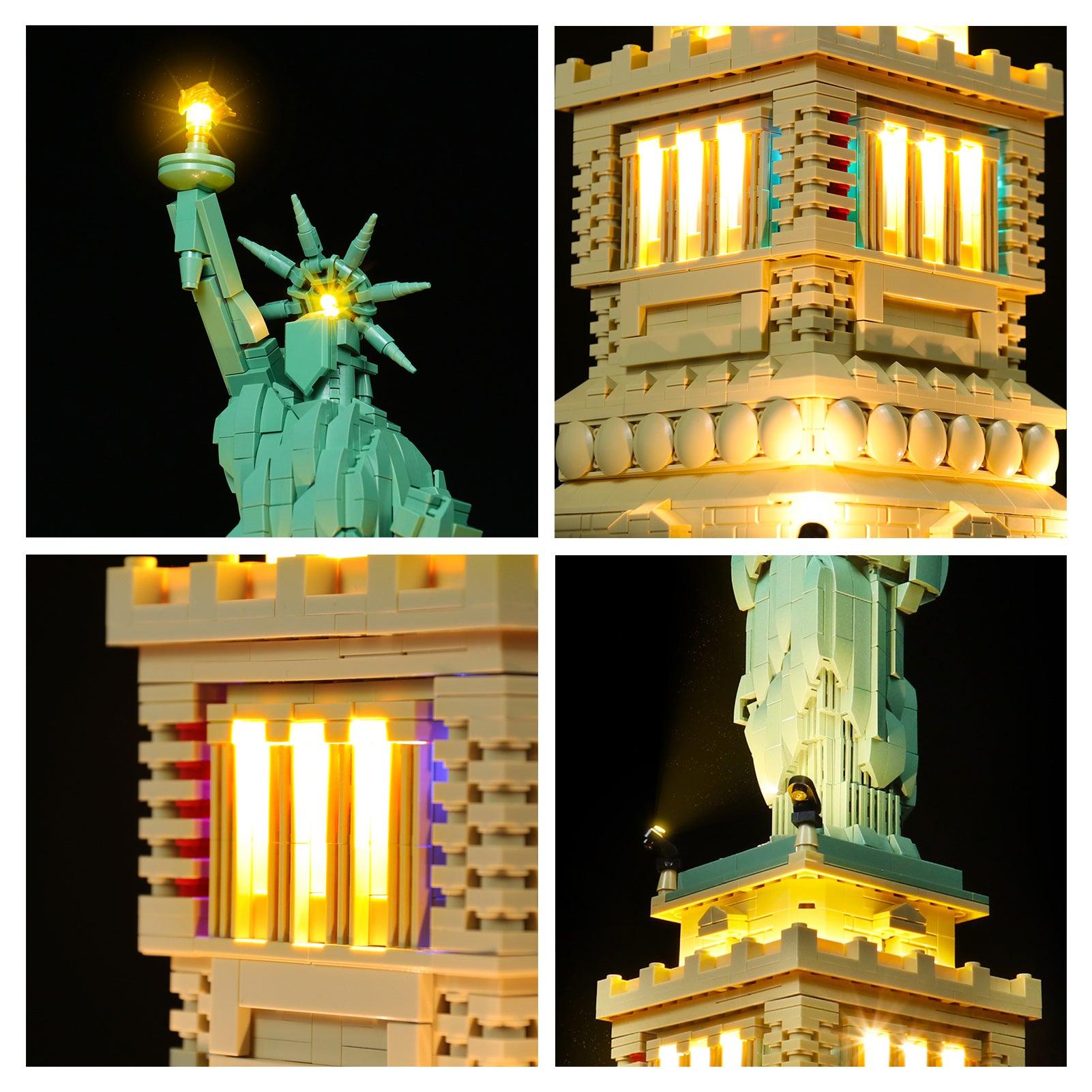 Lego Architecture Statue of Liberty 21042 Light Kit - LED Lighting Set for Lego Models | Enhance Display for Home & Office Decor