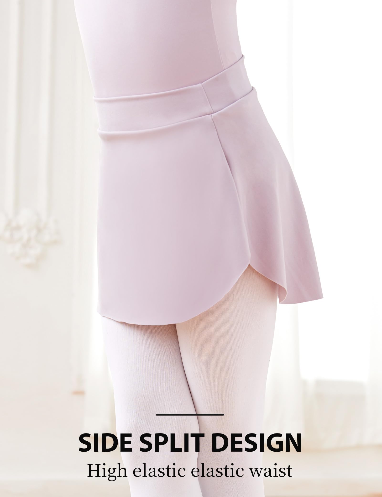 Ballet Dance Skirt for Girls with Built-in Shorts - Soft Wrap Tutu Skirt for Ballet, Jazz, and Dance Classes - Perfect for Recitals, Performances & Practice