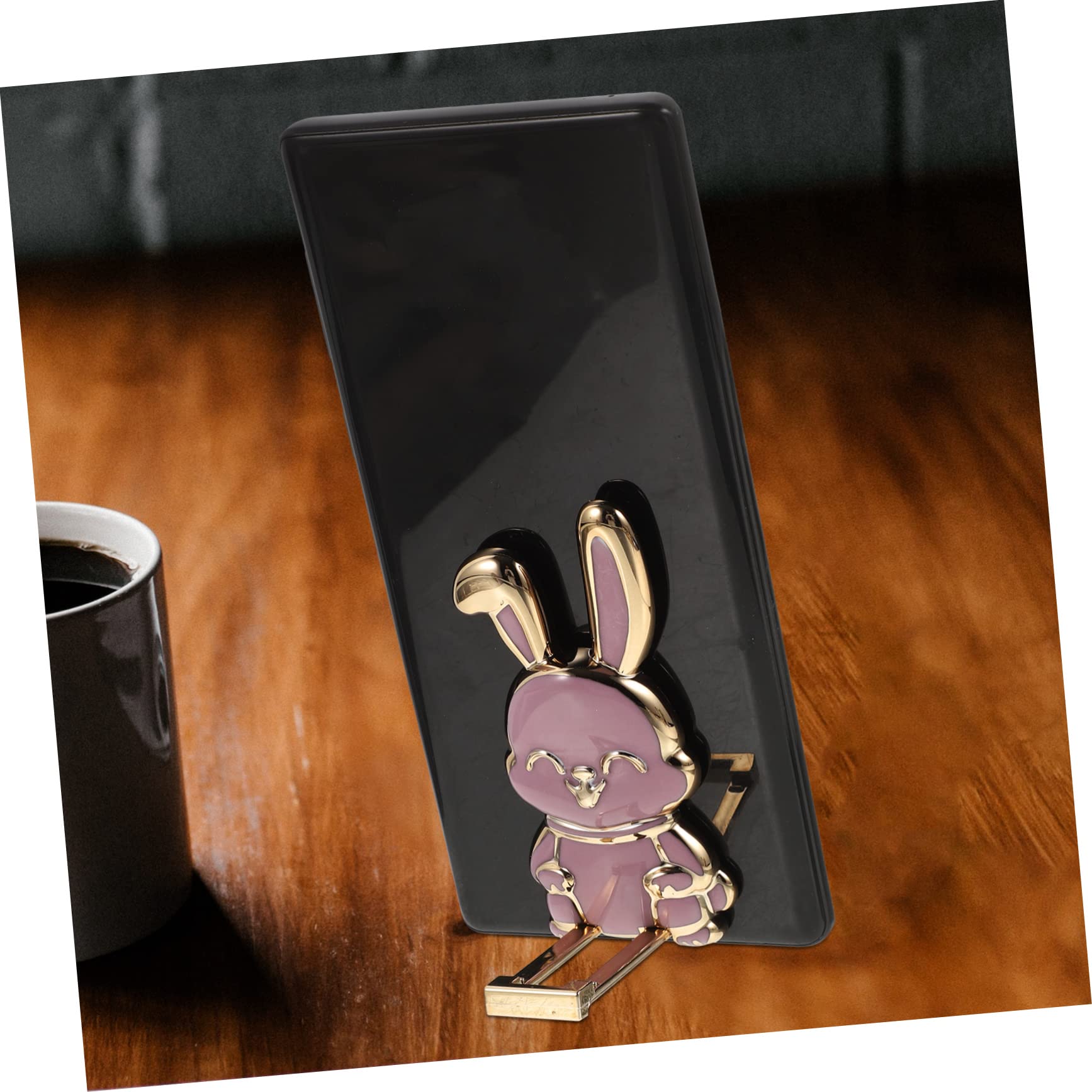 Veemoon 7pcs Foldable Cartoon Bunny Phone Stand Holder - Cute Rabbit Shape Phone Bracket for Desk, Bedside & Travel - Perfect for Watching Videos, Video Calls & Hands-Free Use