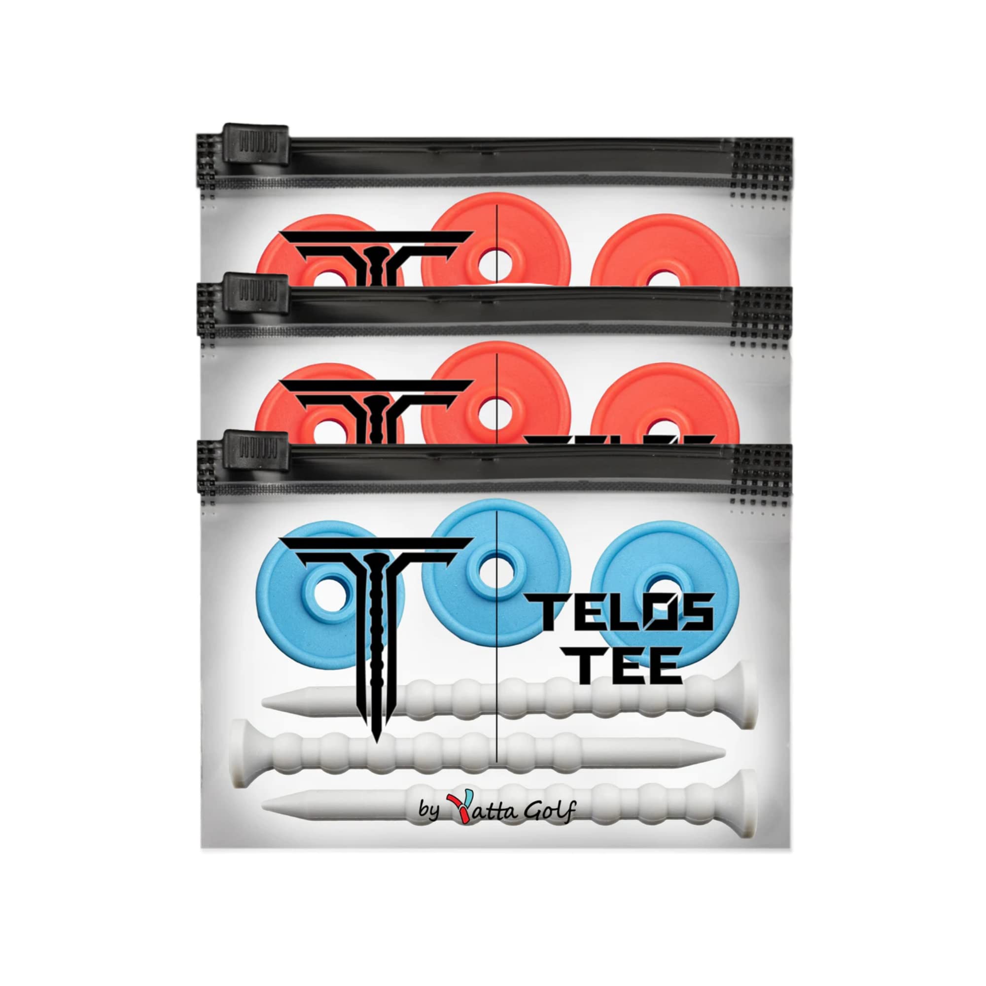 YATTA GOLF Telos Premium Adjustable Unbreakable Golf Tees - Consistent Tee Off for Better Scores, Durable for a Full Season | Perfect for Driving Range Practice & Tournament Play