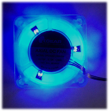 OKGear 40x20mm High Speed Clear Cooling Fan with 3 Blue LEDs - DF0402012BBH3A - Perfect for PC Case, Gaming Rig & Computer Cooling Systems