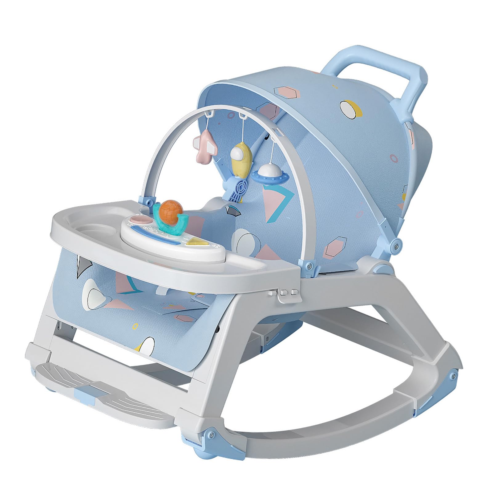 Portable Soft Baby Rocking Chair - Lightweight Multifunctional Infant Rocker for Nursery, Bedroom & Travel (Blue) | Perfect for Soothing, Feeding & Playtime