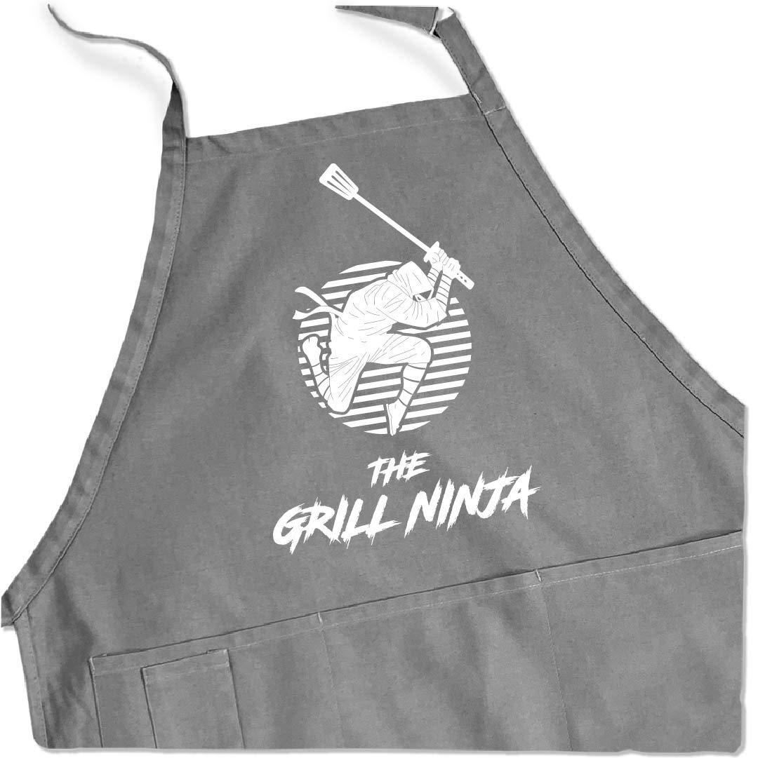 The Grill Ninja Apron - Adjustable BBQ Cooking Apron for Men & Women - 1 Size Fits All - Perfect for Grilling, Smoking & Outdoor Cooking