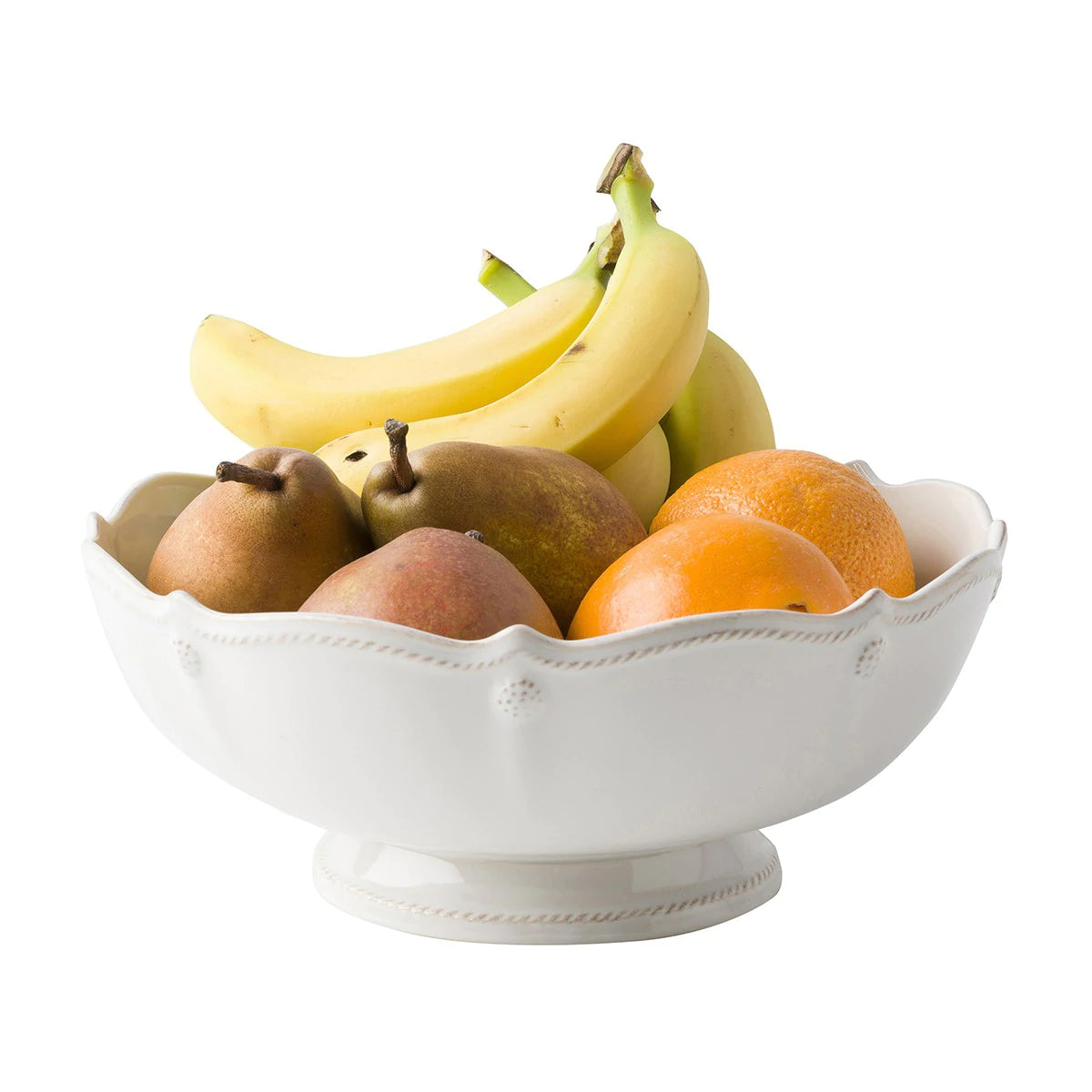 Juliska Berry & Thread Footed Fruit Bowl - Elegant Serving Bowl for Fresh Fruits, Desserts, and Table Centerpiece Decor