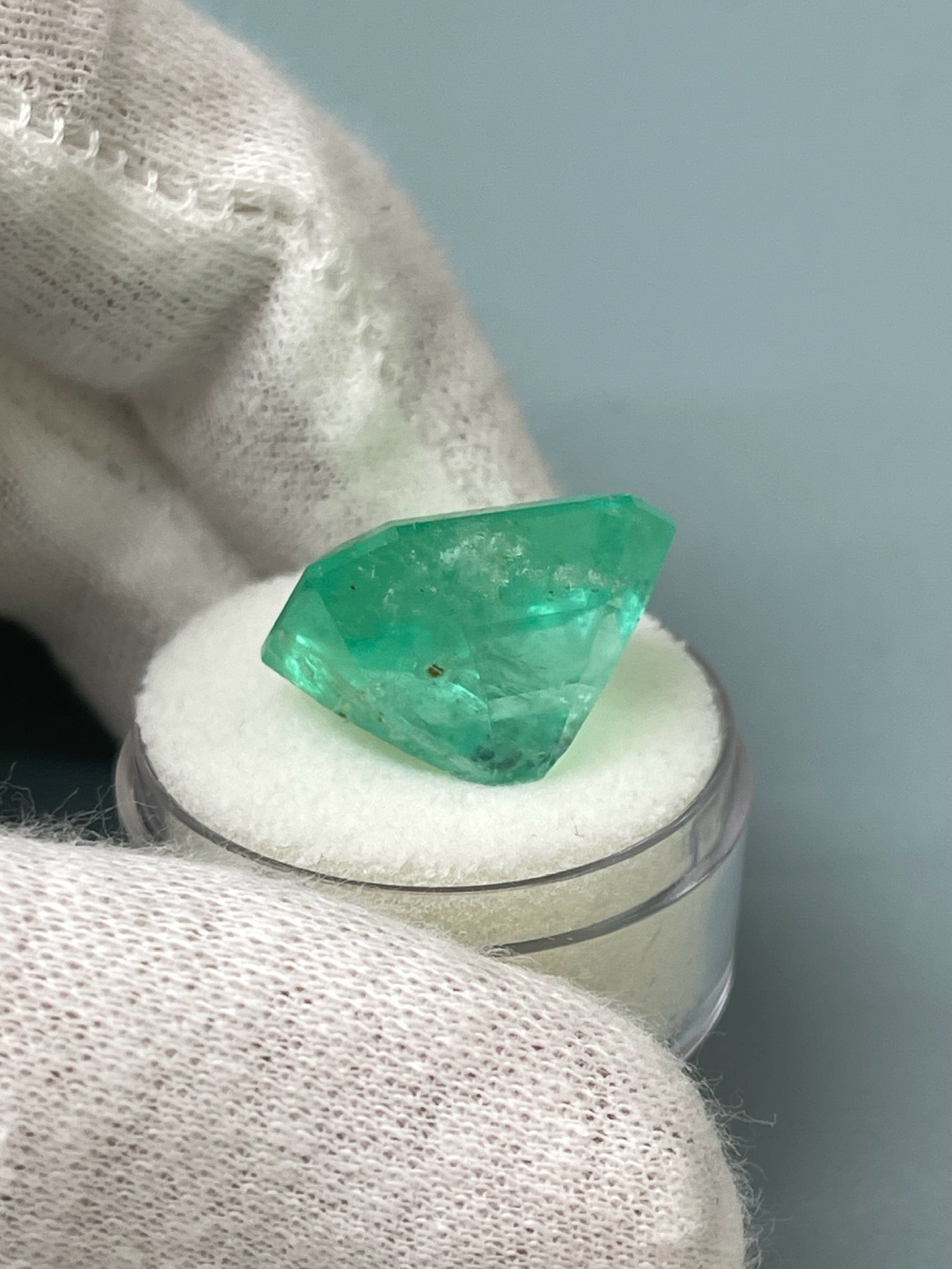 20.44 Carat XL Loose Colombian Emerald - 18x16mm Emerald Cut Gemstone for Jewelry Making & Engagement Rings