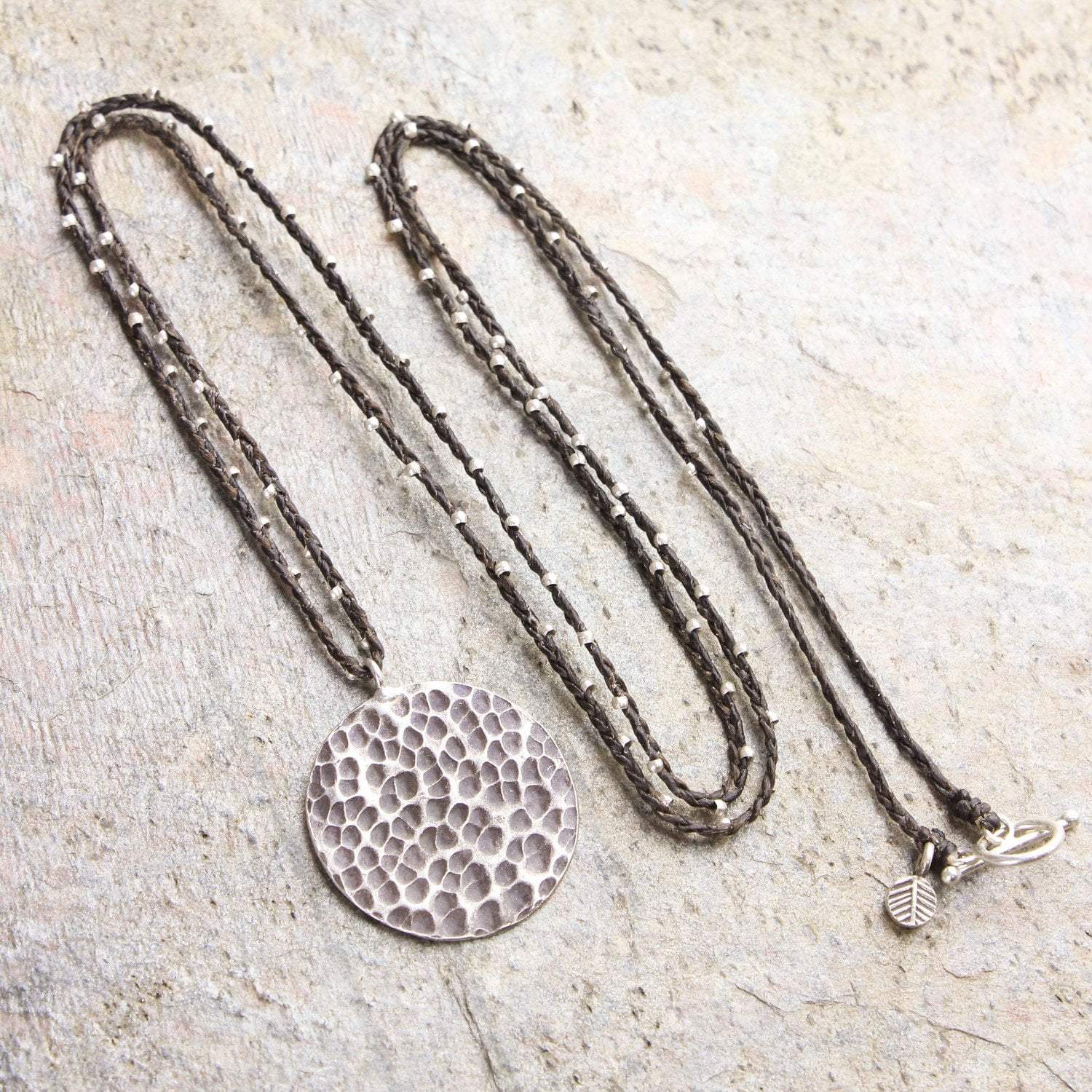 Hammered Medallion Necklace for Women - Vintage Boho Jewelry - Perfect for Layering, Gift Giving & Everyday Wear