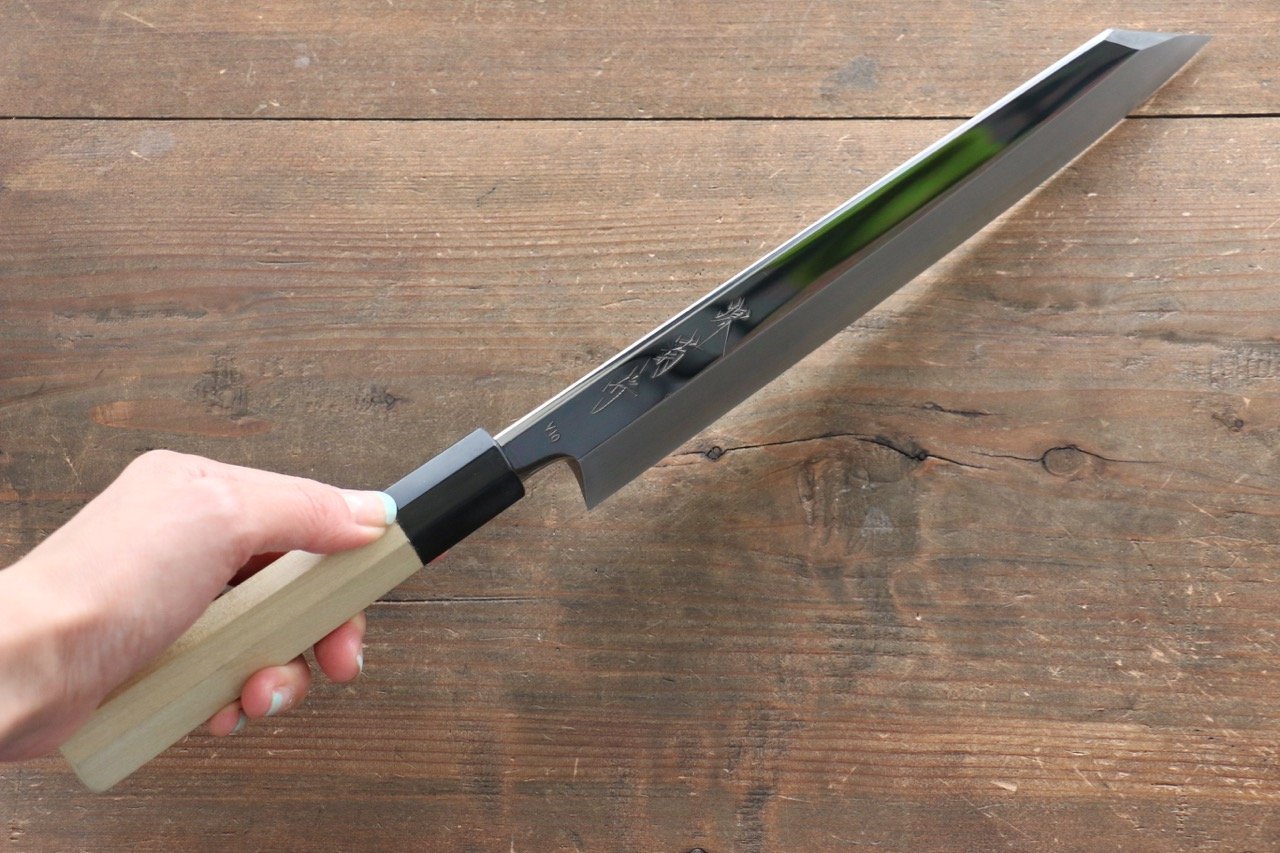Premium Kikumori VG10 Kiritsuke Japanese Chef Knife 240mm - Razor Sharp Mirrored Finish for Sushi, Sashimi & Precision Cutting - Professional Kitchen & Home Cooking Essential