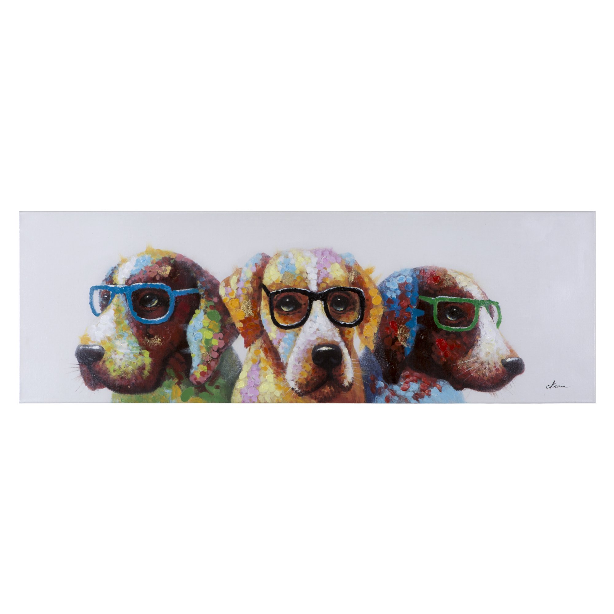 Yosemite Home Decor Cool Dogs Wall Art - Colorful Dog Lover Gift for Living Room, Bedroom & Office Decor