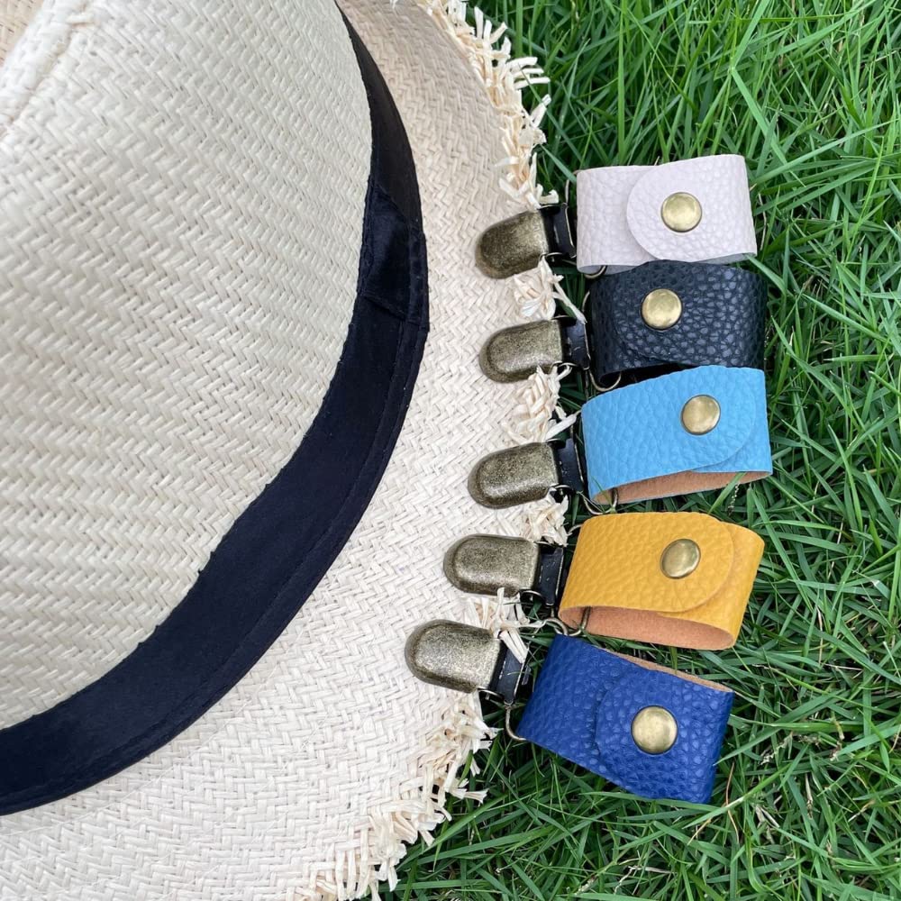 PU Leather Hat Clip for Travel & Luggage - Multifunctional Duckbill Hat Holder for Outdoor Adventures, Hiking, and Camping Accessories