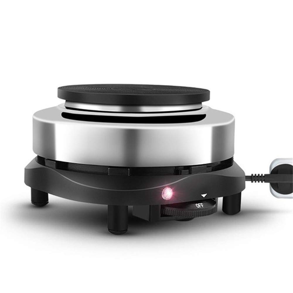Electric Glass Burner Hot Plate - Adjustable Temperature Control with 5 Power Levels, Stainless Steel & Fire Resistant Metal Housing (4.75 x 9 inches) - Perfect for Kitchen Cooking, Dorm Rooms, Camping & Office Use