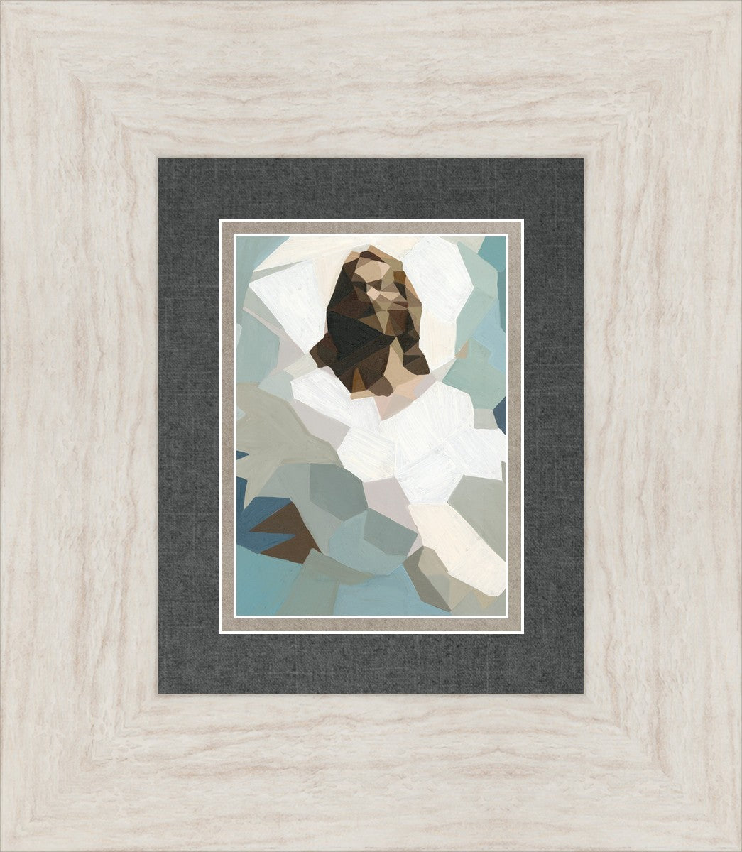 Christ In Blue By Brittany Lemmon - Religious Wall Art for Home & Church Decor - Perfect for Living Room, Bedroom & Prayer Spaces