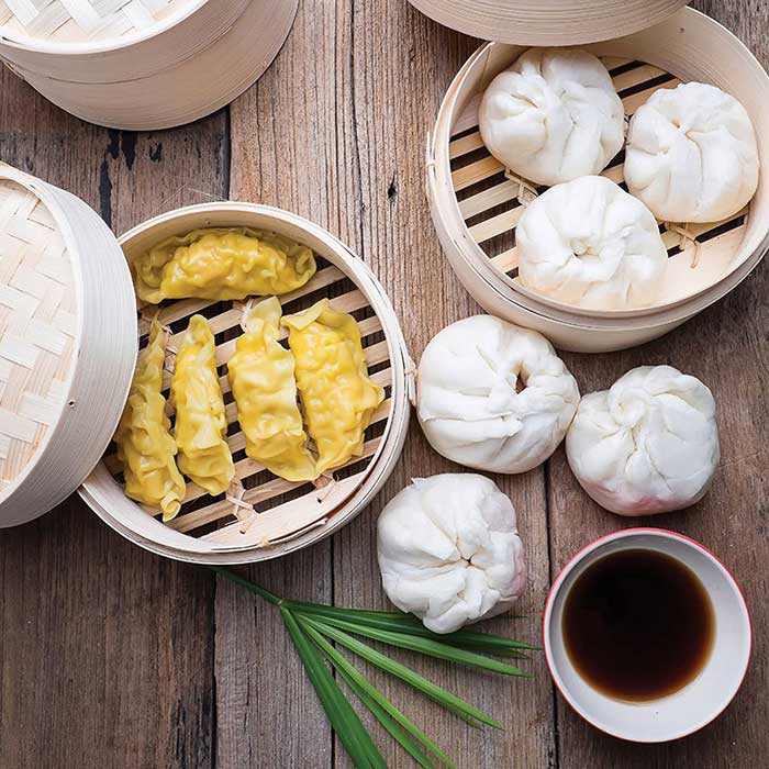 Premium Bamboo Steamer Set with Lid - 10 Inch Natural Bamboo Steamer Basket for Dumplings, Buns & Vegetables - Perfect for Asian Cooking, Healthy Meal Prep & Kitchen Gifts