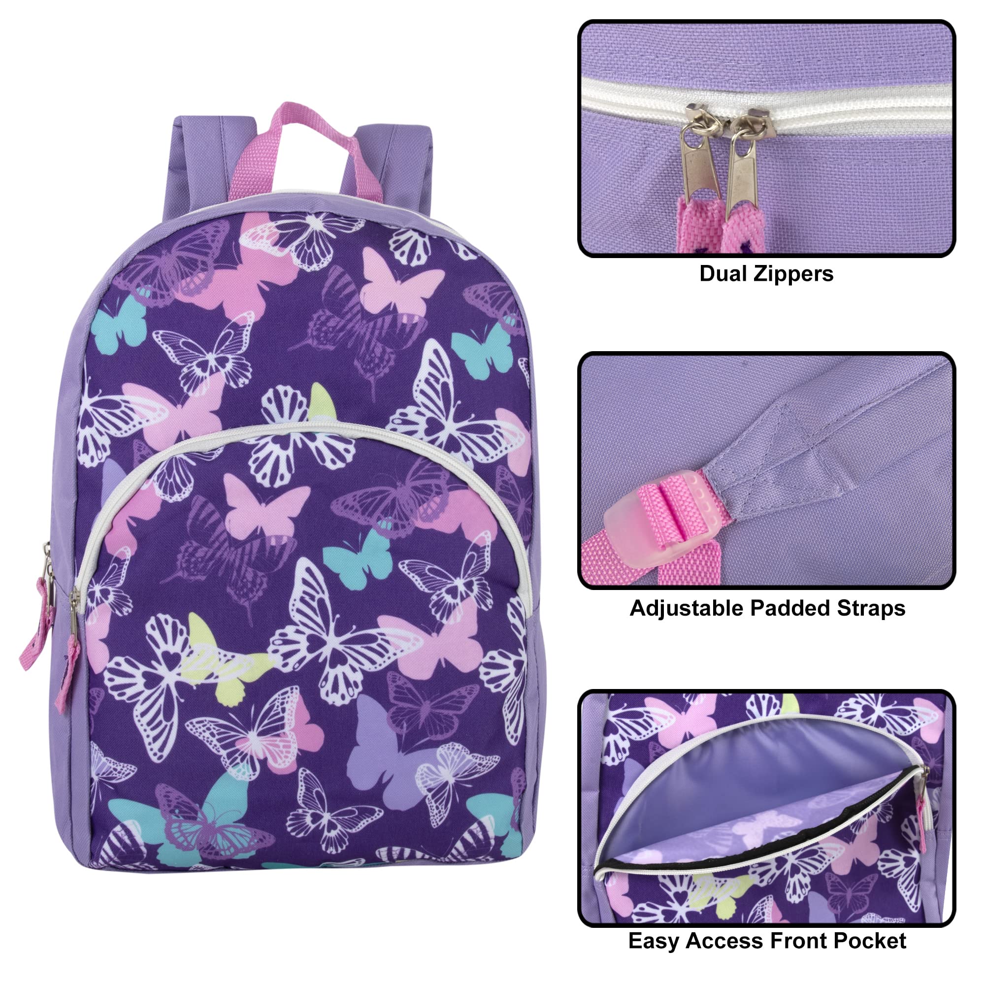 **Trail Maker 15 Inch Kids Backpack for Boys & Girls - Adjustable Padded Straps, Durable School Backpack for Preschool, Kindergarten & Elementary - Perfect for School, Travel & Outdoor Adventures**