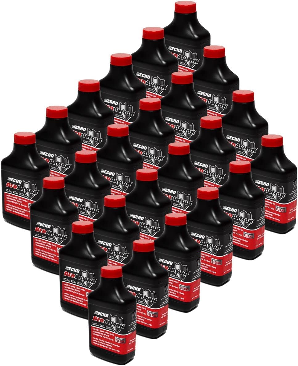 Echo 24PK Genuine OEM Red Armor 2-Cycle Engine Oil - 2.5 Gallon Mix (50:1 Ratio) - 6550025 6.4oz - Premium Lubricant for Chainsaws, Trimmers & Outdoor Power Equipment