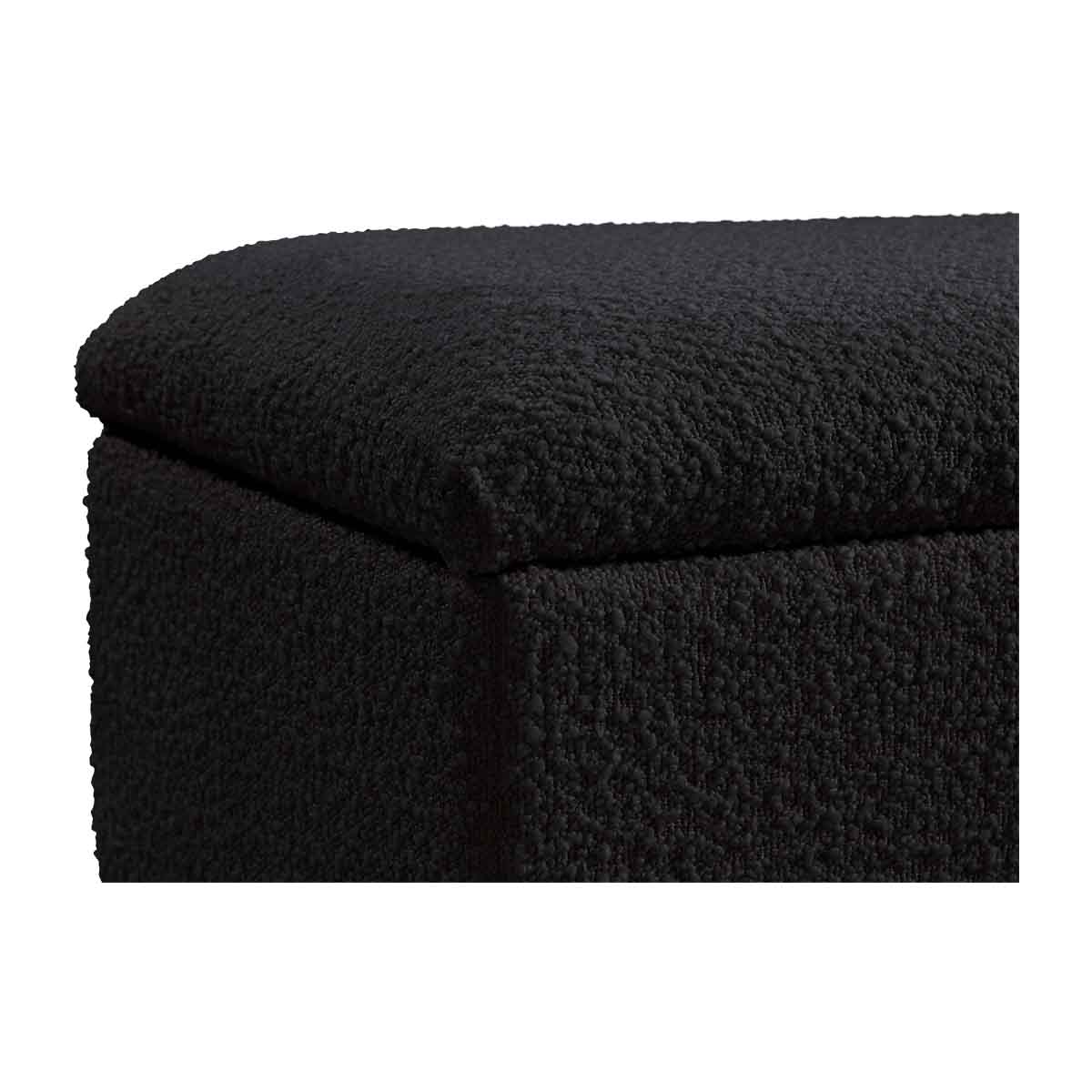 Georgia Boucle Storage Bench - Upholstered Ottoman with Removable Cushion for Entryway, Bedroom & Living Room - Stylish & Functional Home Decor