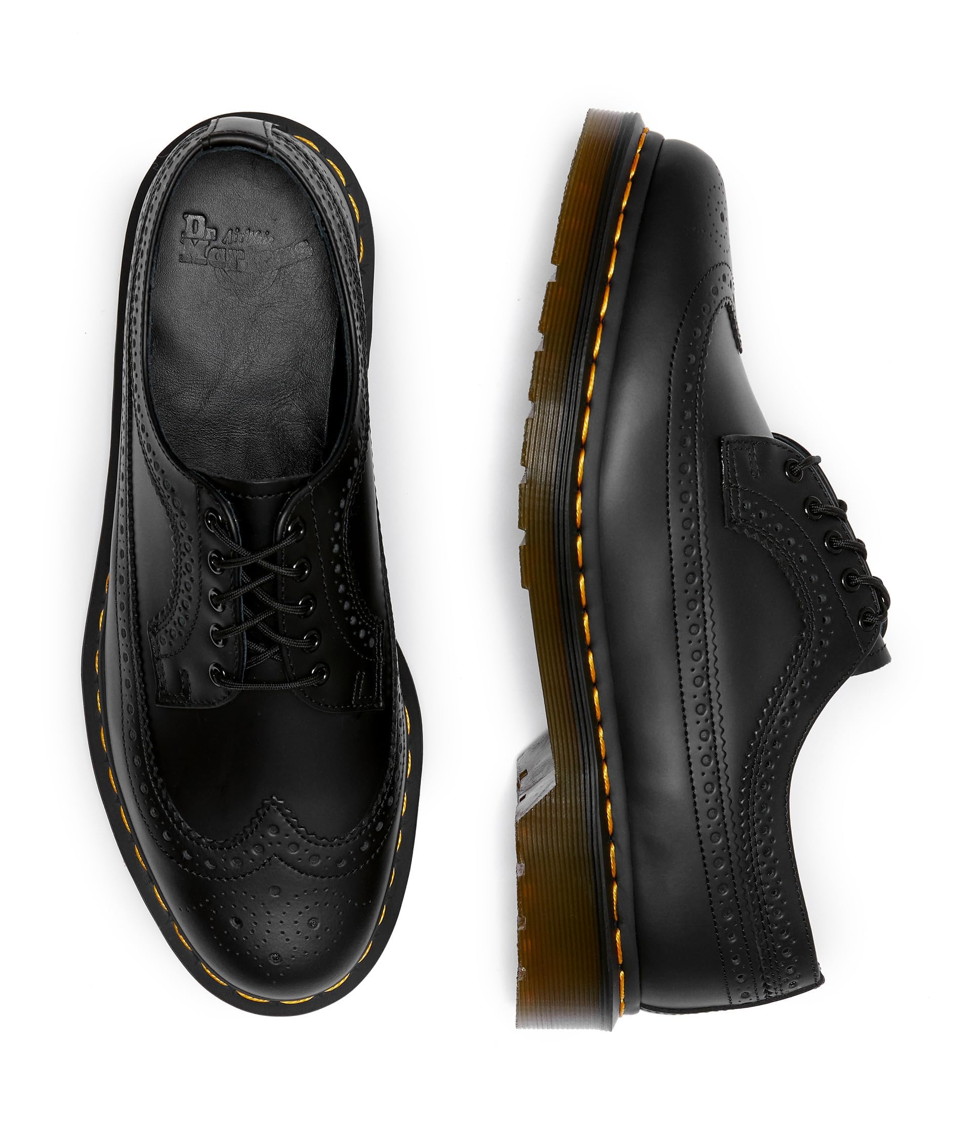 Dr. Martens Men's Classic Lace-Up Brogue Leather Loafers - Stylish & Comfortable Dress Shoes for Work, Casual & Formal Occasions