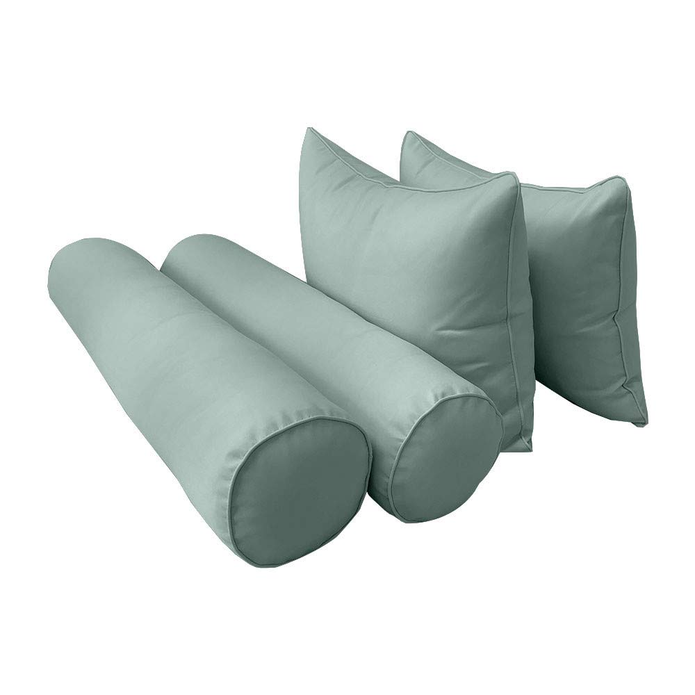 Prolinemax Twin-XL Daybed Mattress Cover with Piped Trim - Outdoor Style Fitted Sheet & Bolster Pillow Set | Perfect for Patio Furniture, Sunroom Daybeds, and Guest Room Decor