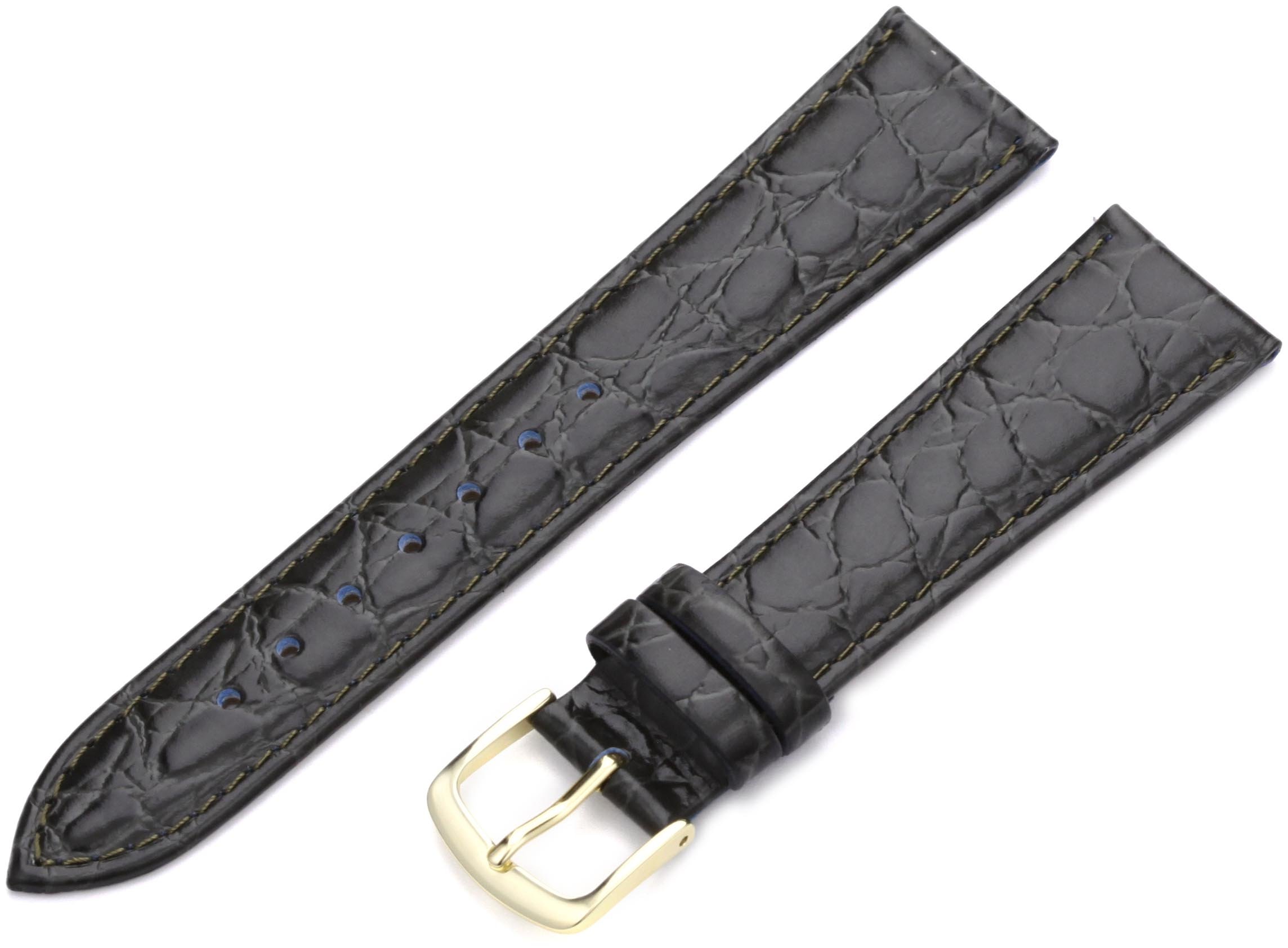 Hadley-Roma Genuine Leather Watch Band for Men - MSM717LA 180 - Replacement Strap for Classic & Dress Watches - Perfect for Business, Formal Occasions & Everyday Wear
