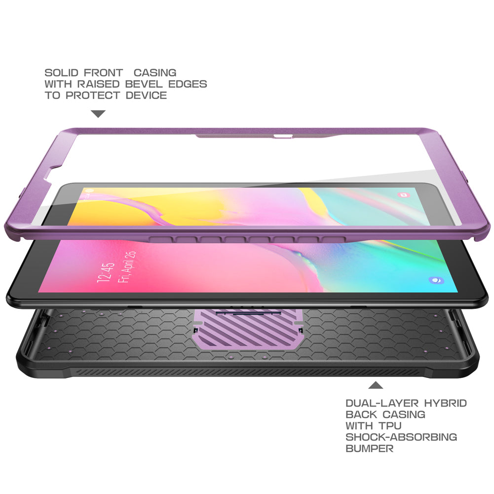 Samsung Galaxy Tab A 10.1 Inch (2019) Tablet Case - Unicorn Beetle Pro Rugged Full Body Protective Cover with Built-in Screen Protector (Metallic Purple) | Perfect for Work, Travel & Outdoor Activities
