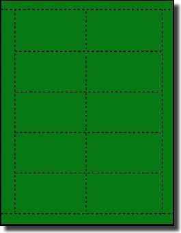 2,500 Gamma Green Business Cards by Label Outfitters® - Laser & Inkjet Compatible - 250 Sheets (10 Cards per Sheet) - Perfect for Networking, Corporate Branding & Professional Marketing Materials