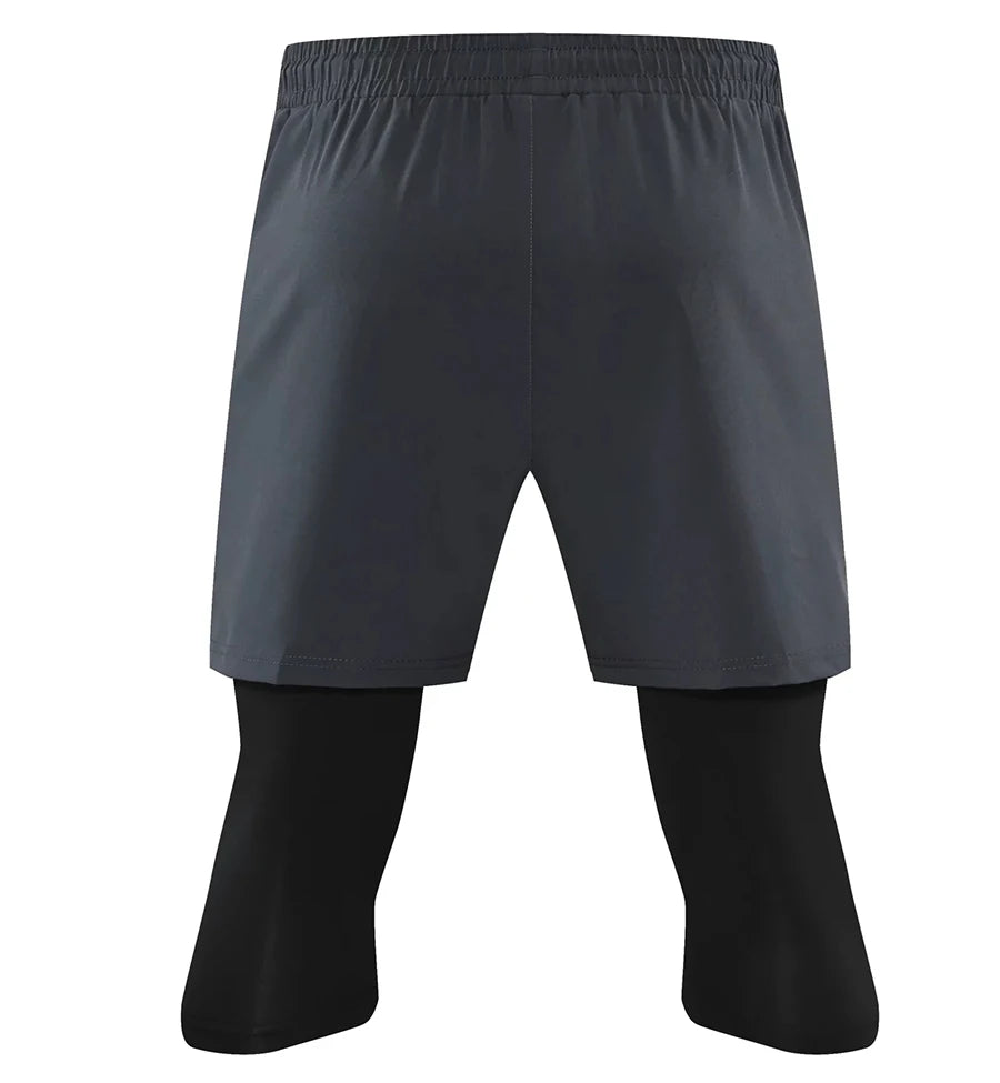 Men's 2-in-1 Running Pants with Pockets - Double Layer Gym Training Sweatpants for Jogging & Workouts | Moisture-Wicking Athletic Trousers for Men