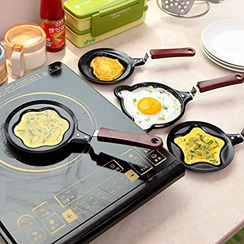 VARWANEO Mini Non-Stick Egg Frying Pan - Handheld Pancake Mold Tool for Perfect Round Eggs, Omelets & Crepes - Ideal for Breakfast, BBQ & Kitchen Cooking