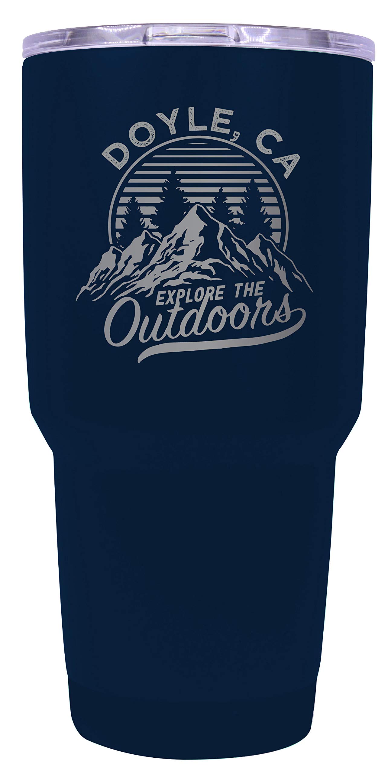 Doyle California Souvenir 24 oz Insulated Stainless Steel Tumbler - Laser Engraved Navy Blue - Perfect for Travel, Camping & Outdoor Adventures