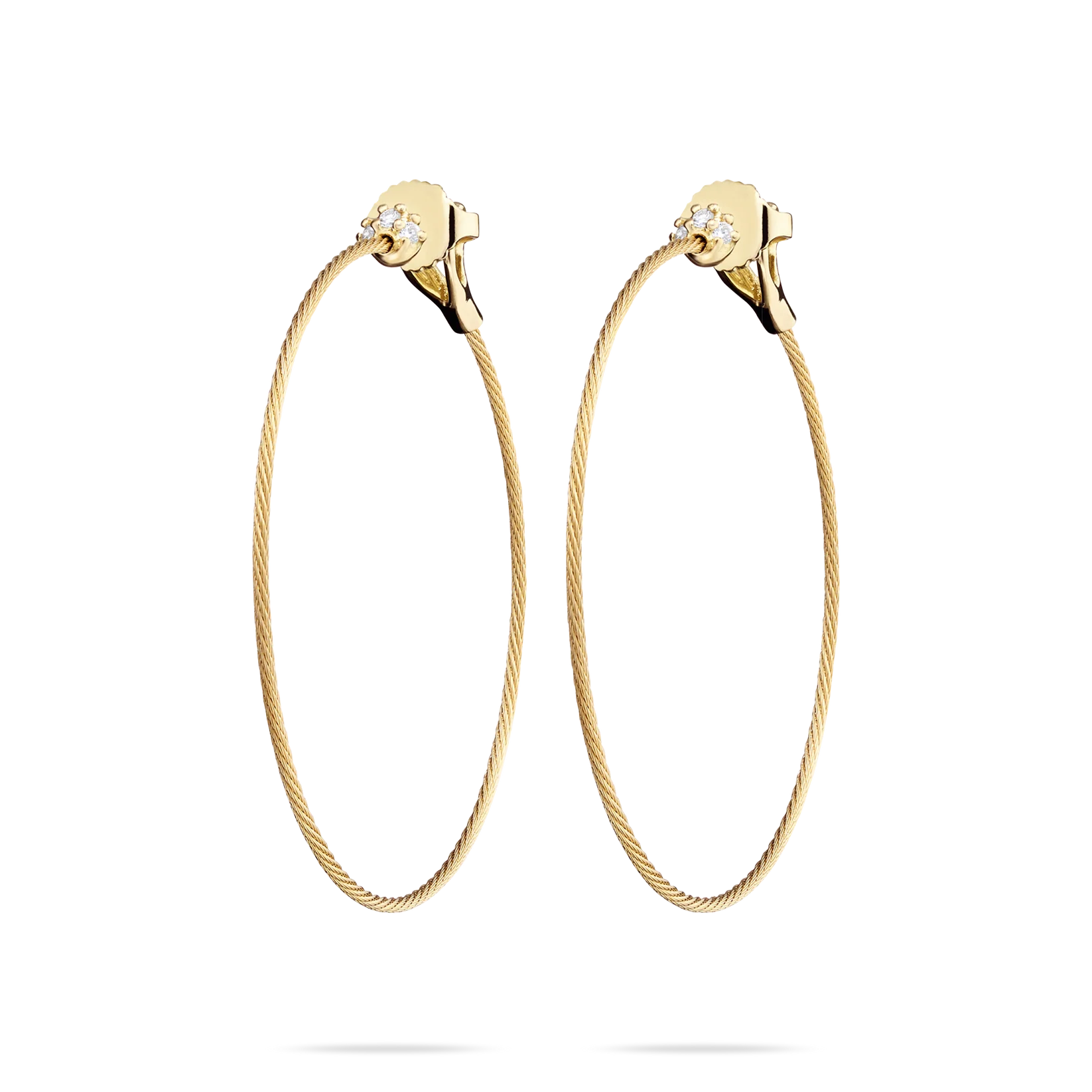 Paul Morelli Diamond Wire Hoop Earrings - 14K Gold Dangle Earrings for Women, Everyday Luxury Jewelry Gift | Perfect for Date Night, Office Wear & Special Occasions