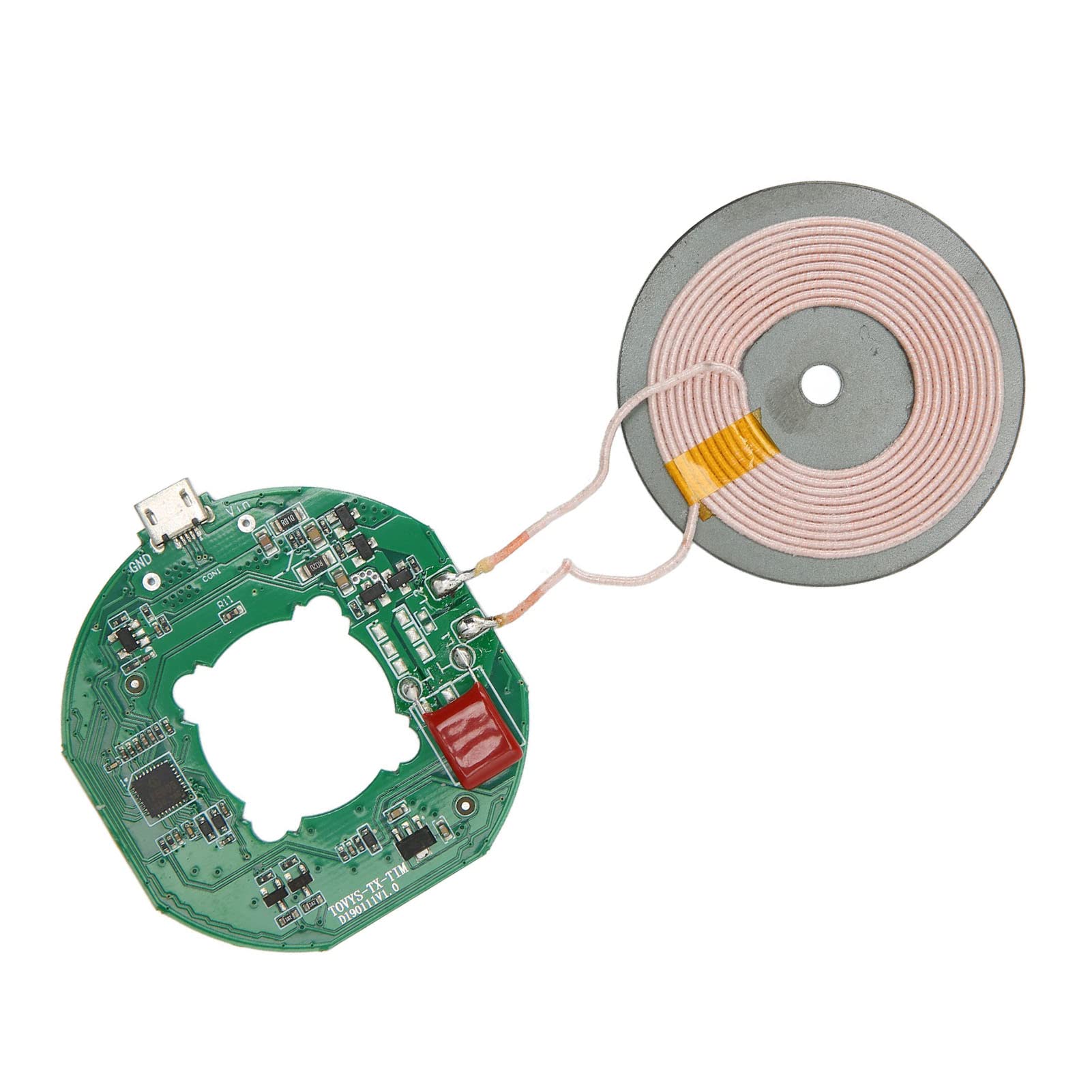 Plug and Play Wireless Charging Coil - Fast Qi-Compatible Charger PCBA Board for Phones, Smartwatches & Earbuds | Home, Office & Car Use