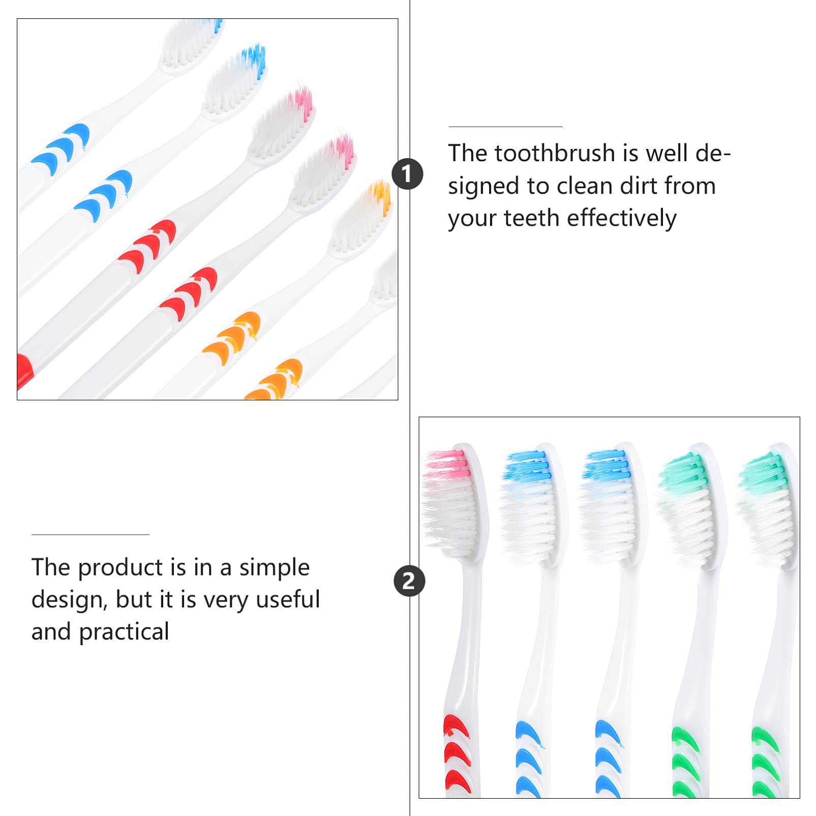 30 Pack Disposable Toothbrushes - Soft Bristle Travel Toothbrushes for Oral Hygiene, Hotel & Camping Essentials - Perfect for Travel, Camping, Emergency Kits & On-the-Go Dental Care