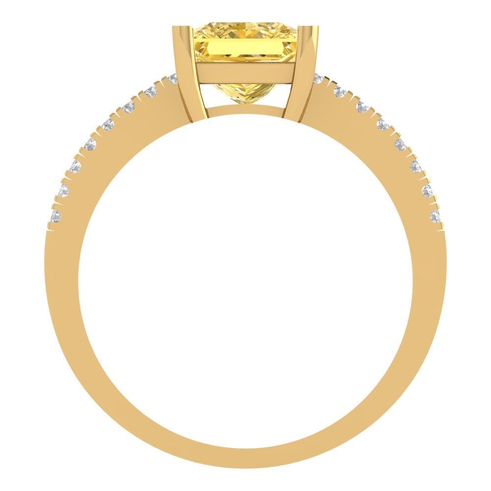 1.66ct Natural Yellow Citrine Ring 18K Gold for Engagement & Wedding
