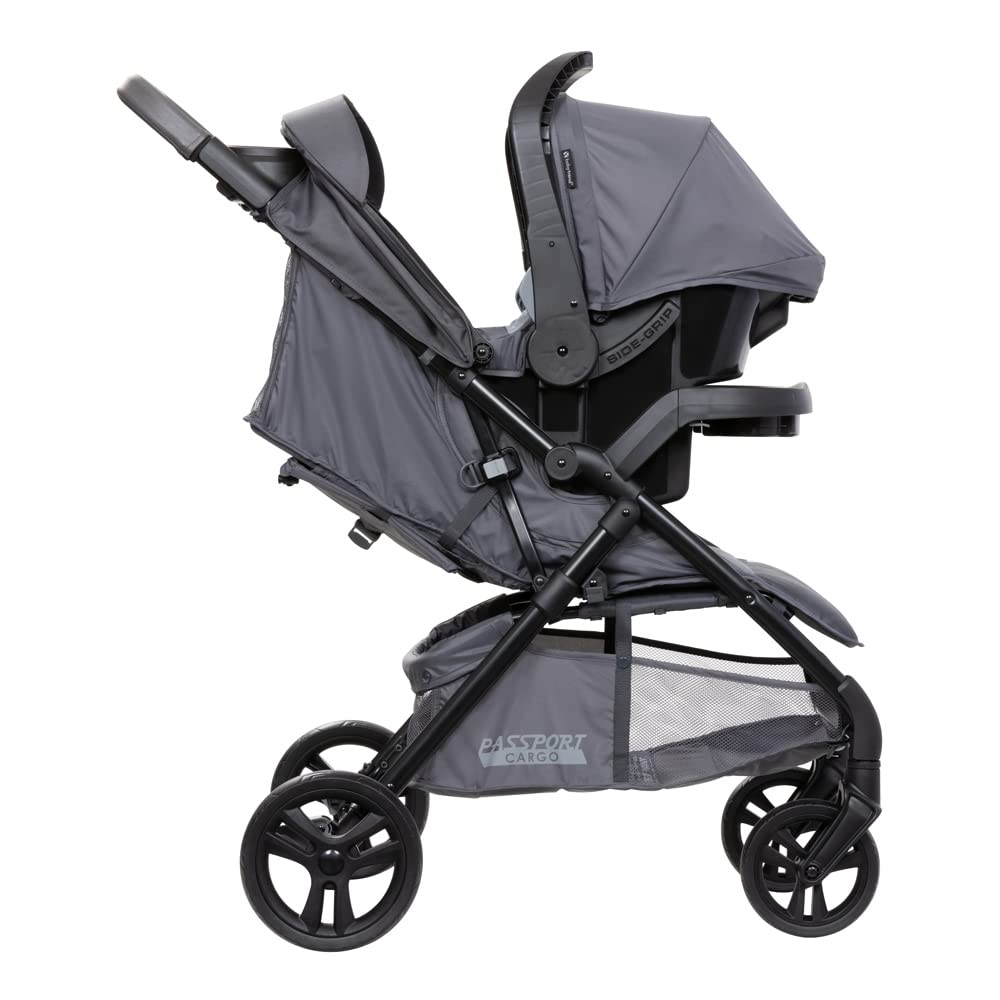 Baby Trend Passport® Cargo Stroller Travel System with EZ-Lift™ PLUS Infant Car Seat - Lightweight Compact Stroller for Travel & Everyday Use, Grey Bamboo | Perfect for Airports, Shopping & Family Outings