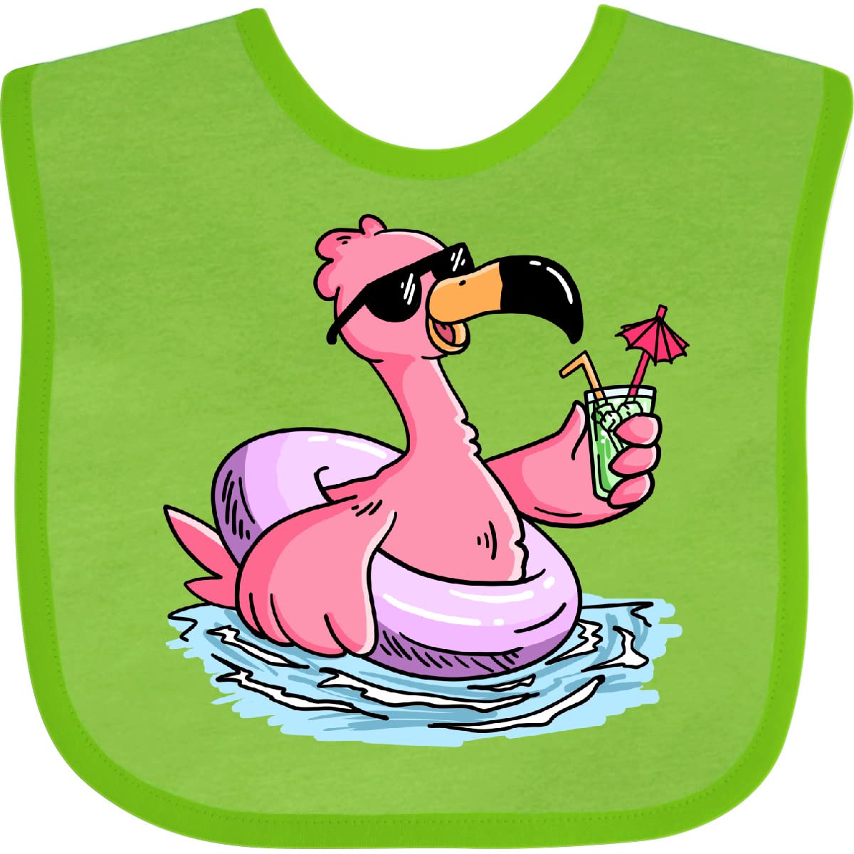 Inktastic Flamingo with Sunglasses - Inflatable Pool Float & Drink Holder for Adults - Fun Summer Party Accessory for Beach, Pool, or Backyard Hangouts