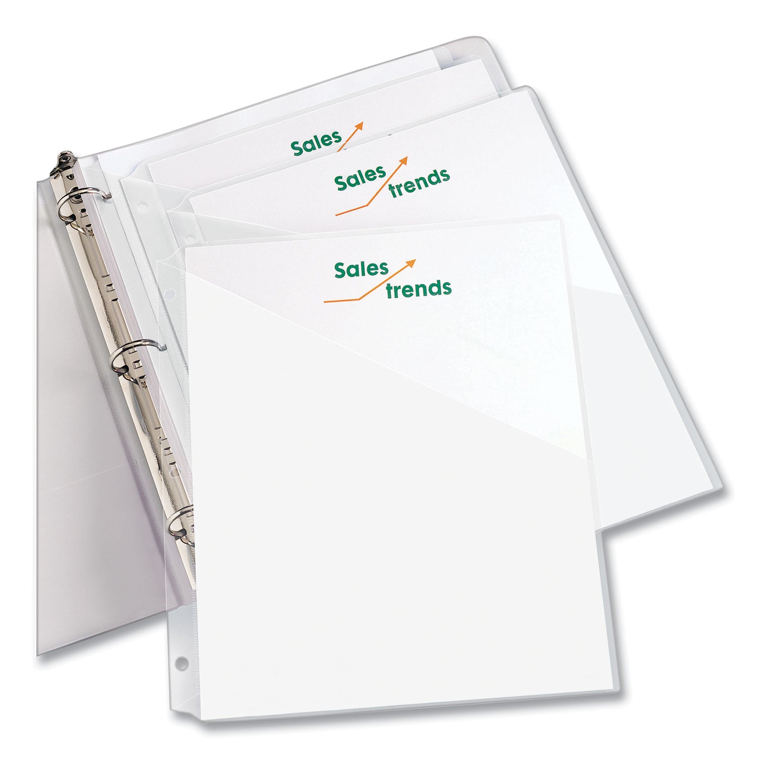Avery® Clear 3 Hole Punched Binder Pockets - 9.25 x 11 Inches, Pack of 5 | Perfect for School, Office & Document Organization