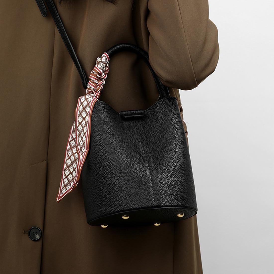 Didida Small Bucket Bags for Women | PU Vegan Leather Crossbody Purse | Mini Shoulder Bag with Removable Strap | Perfect for Daily Use, Shopping & Travel