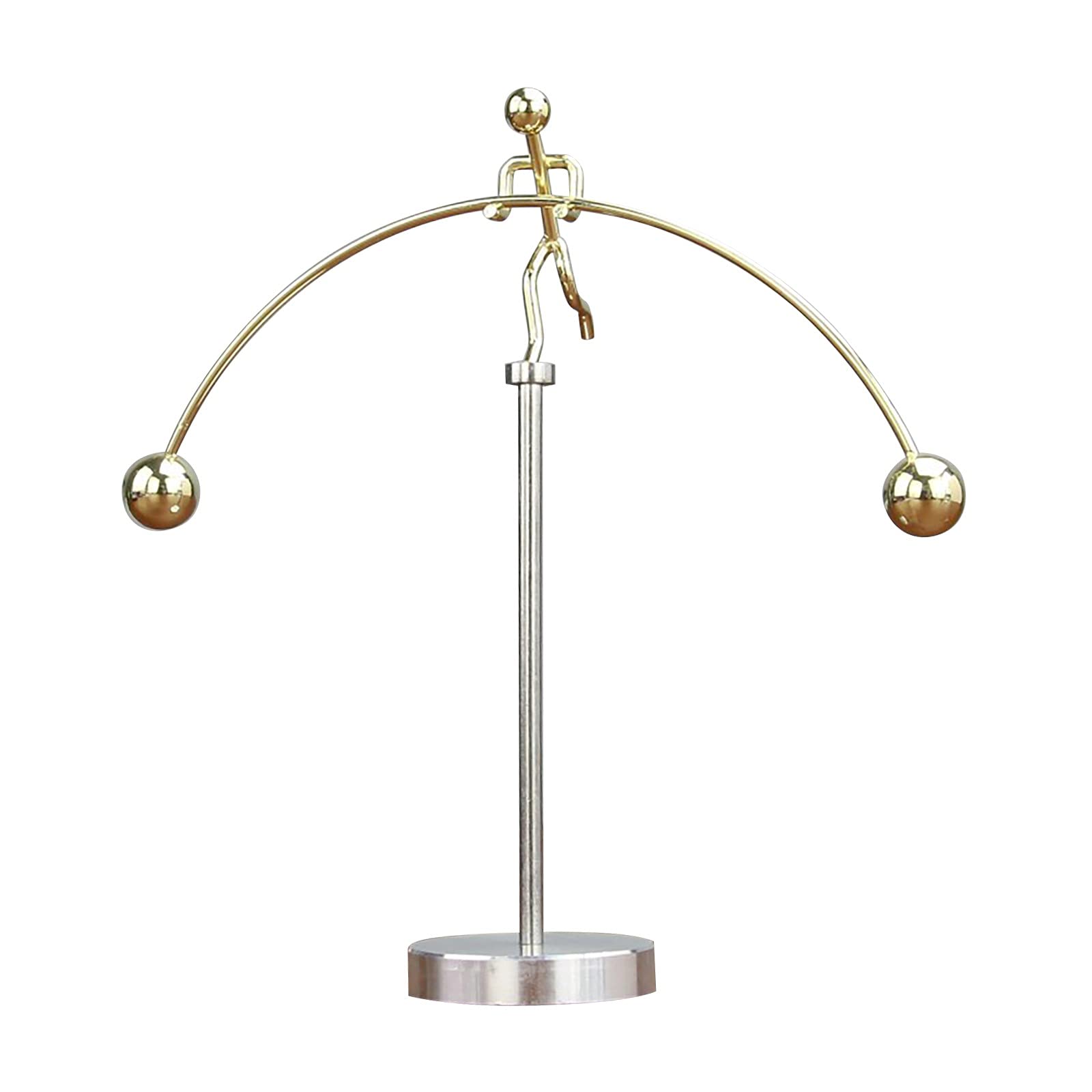 Newton's Cradle Balance Ball Desk Toy - Finger Cradle Instrument with Steel Balls, Physics Science Decor for Office & Home Decoration | Stress Relief Gadget, Executive Desk Accessory for Adults