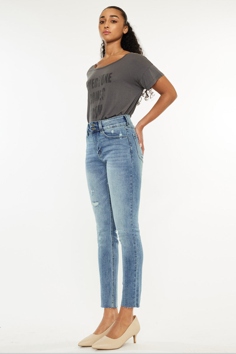 Carson High Rise Cigarette Leg Jeans for Women - Slimming Stretch Denim Pants | Perfect for Work, Casual Outfits & Night Out