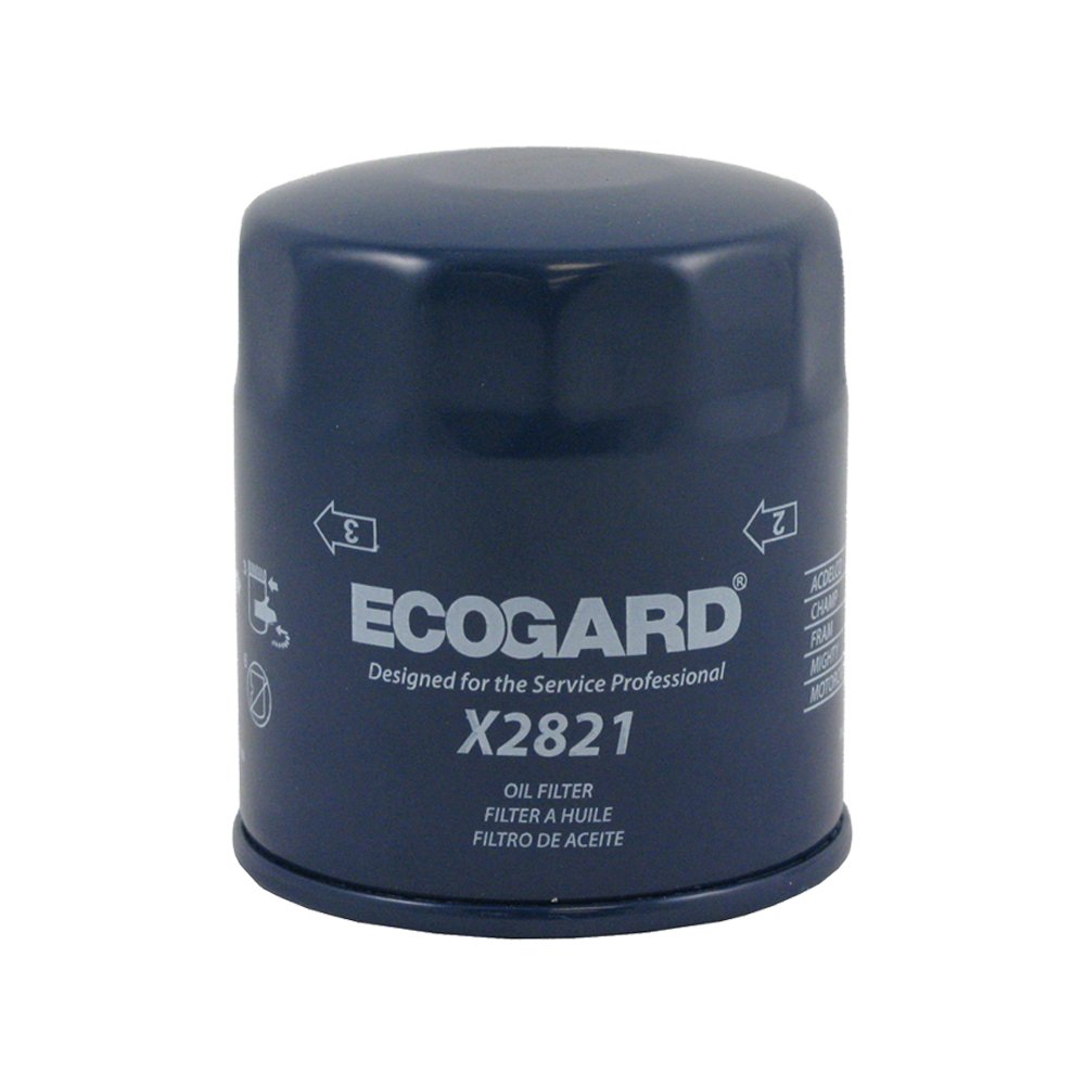 ECOGARD X2821 Premium Spin-On Engine Oil Filter - Compatible with Chevrolet Tracker 2.5L (2001-2004), Nova 1.6L (1985-1988) | Suzuki XL-7 2.7L (2002-2006), Grand Vitara 2.5L (1999-2005) - Perfect for Routine Oil Changes & Engine Maintenance
