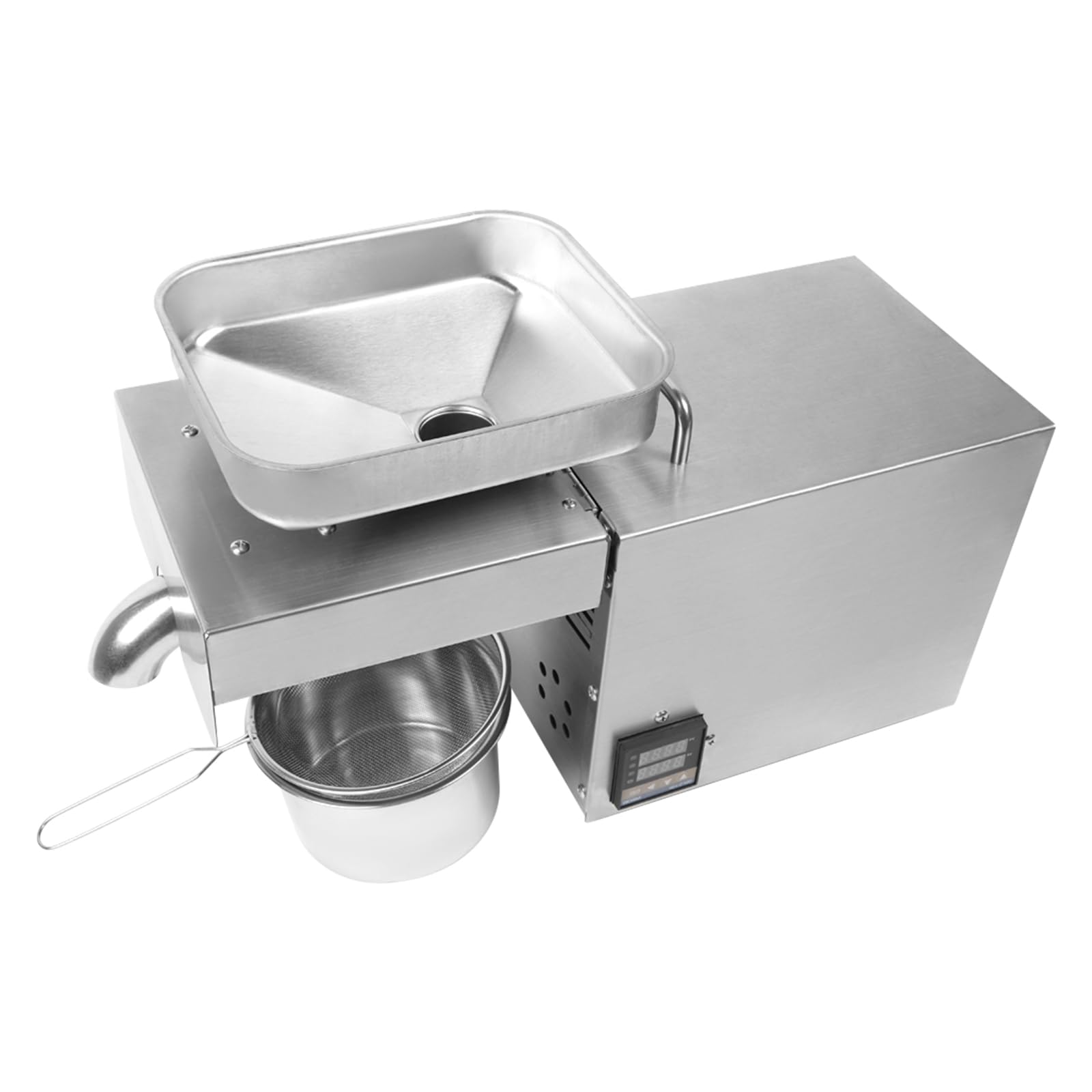110V Automatic Oil Press Machine - Commercial & Household Cold/Hot Oil Extractor with Intelligent Temperature Control - Stainless Steel Nut Seed Oil Press for Walnut, Flaxseed, Almond, Rapeseed & Sesame - Perfect for Home Kitchen, Farm Use & Small Business Production